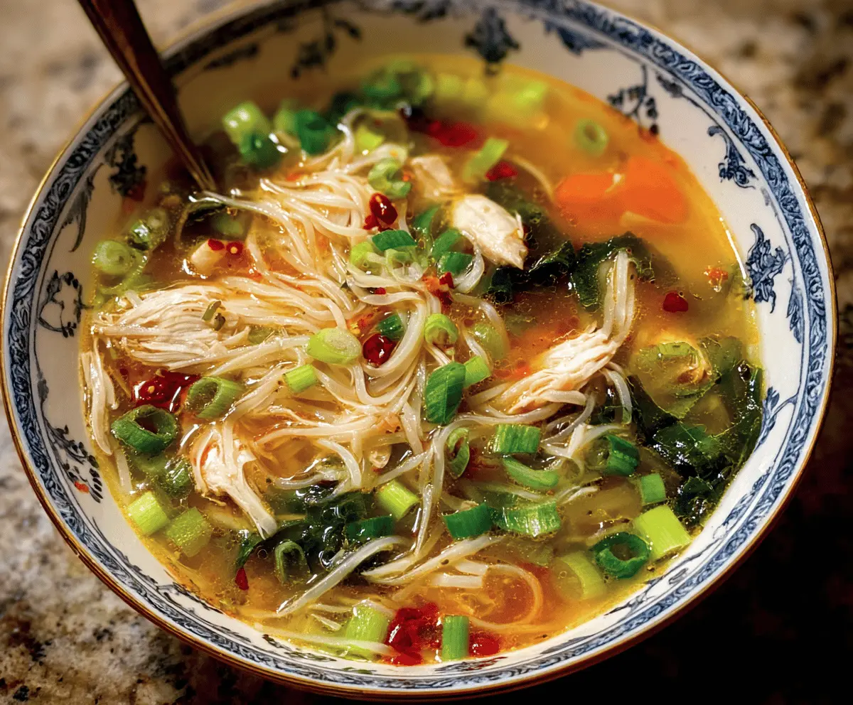 Ginger Garlic Chicken Noodle Soup