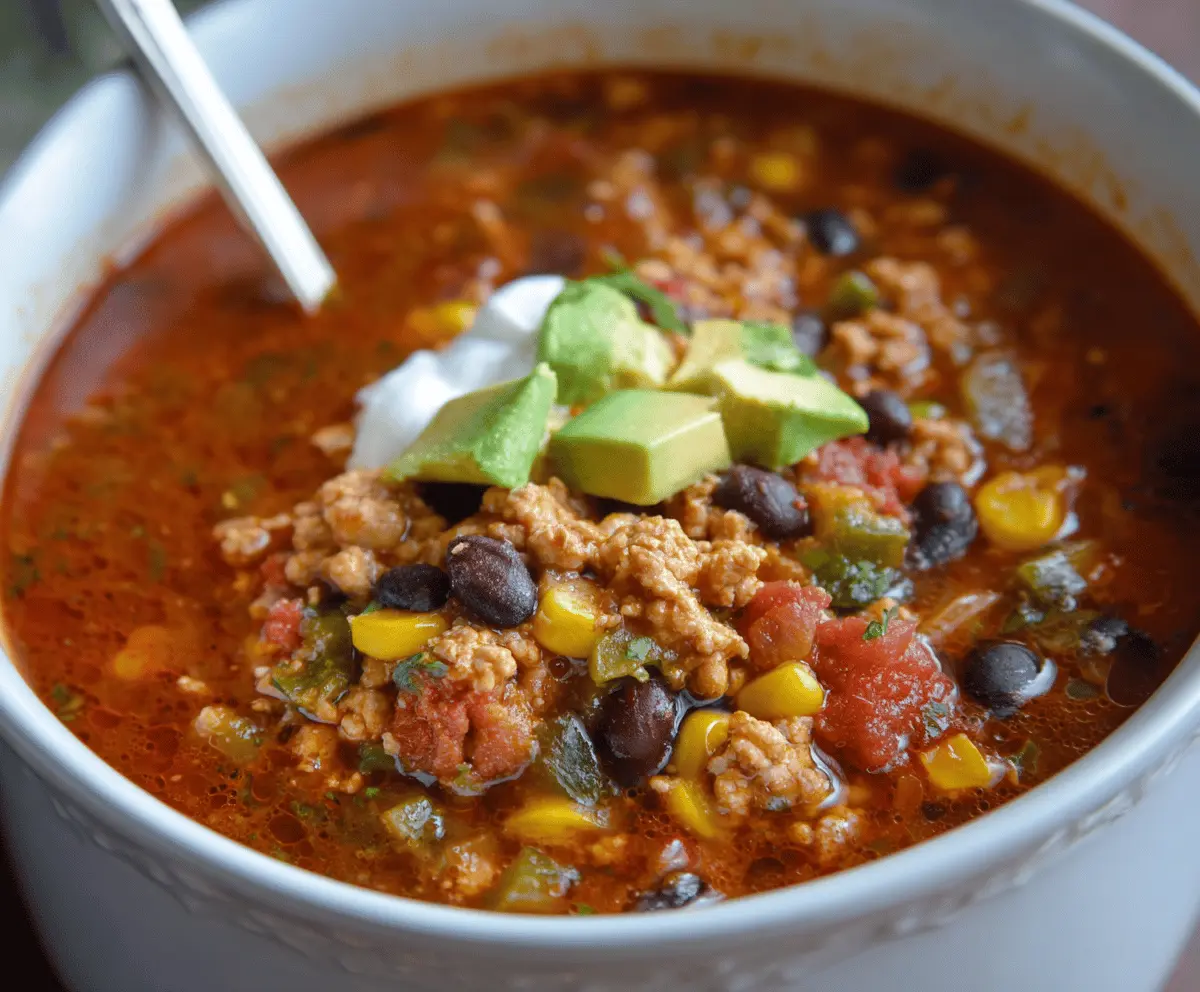 Ground Turkey Taco Soup