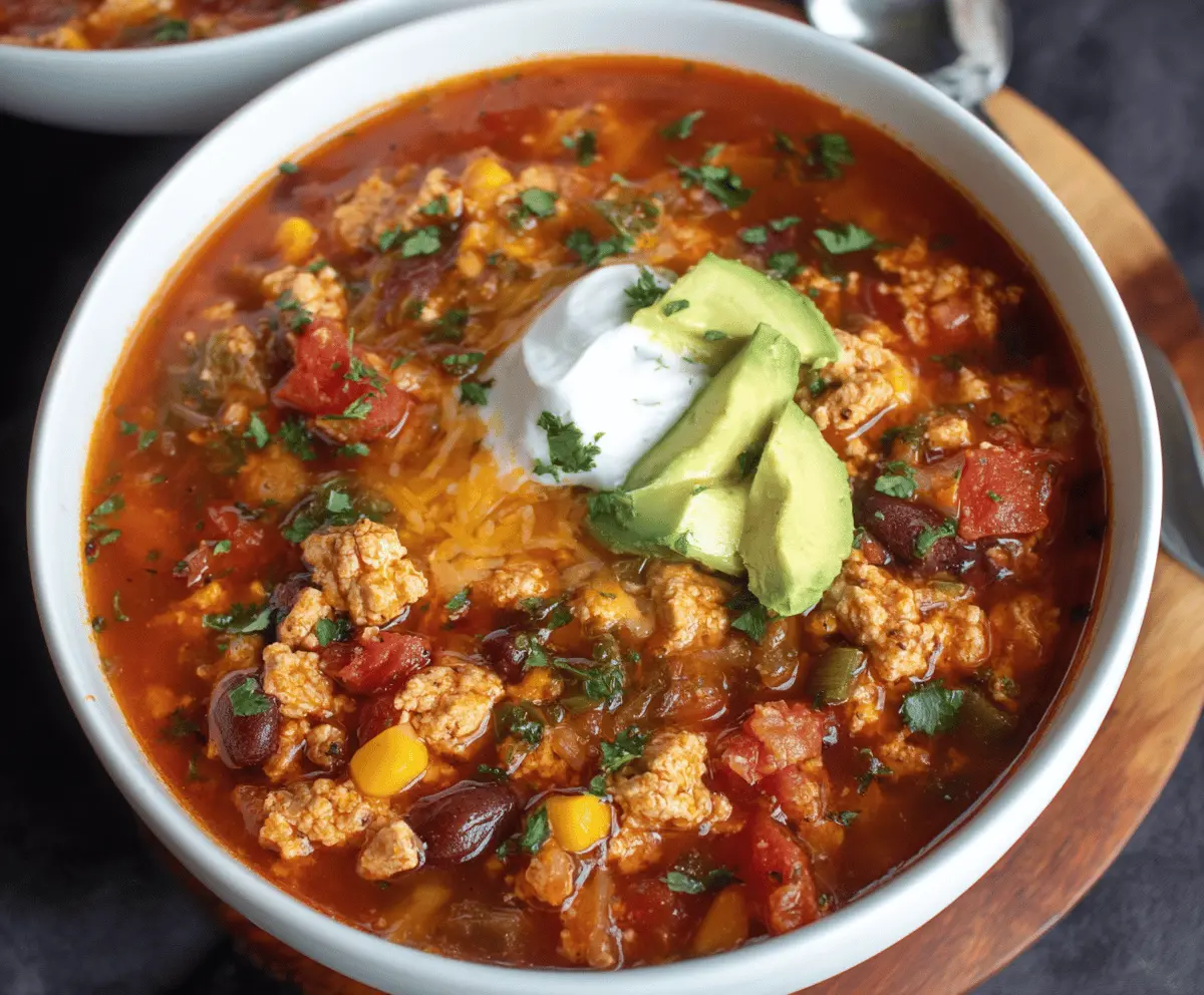 Ground Turkey Taco Soup