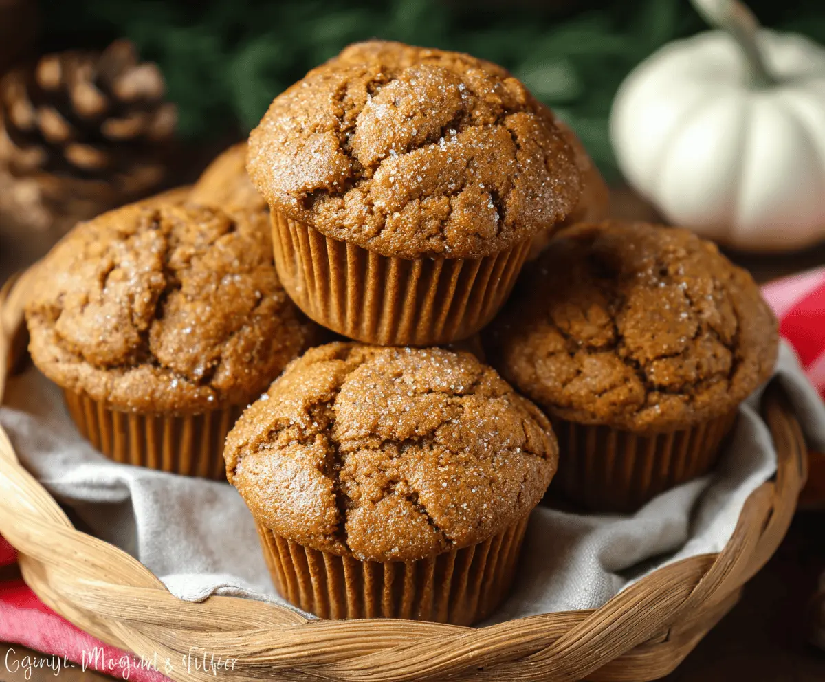 Pumpkin Gingerbread Muffins