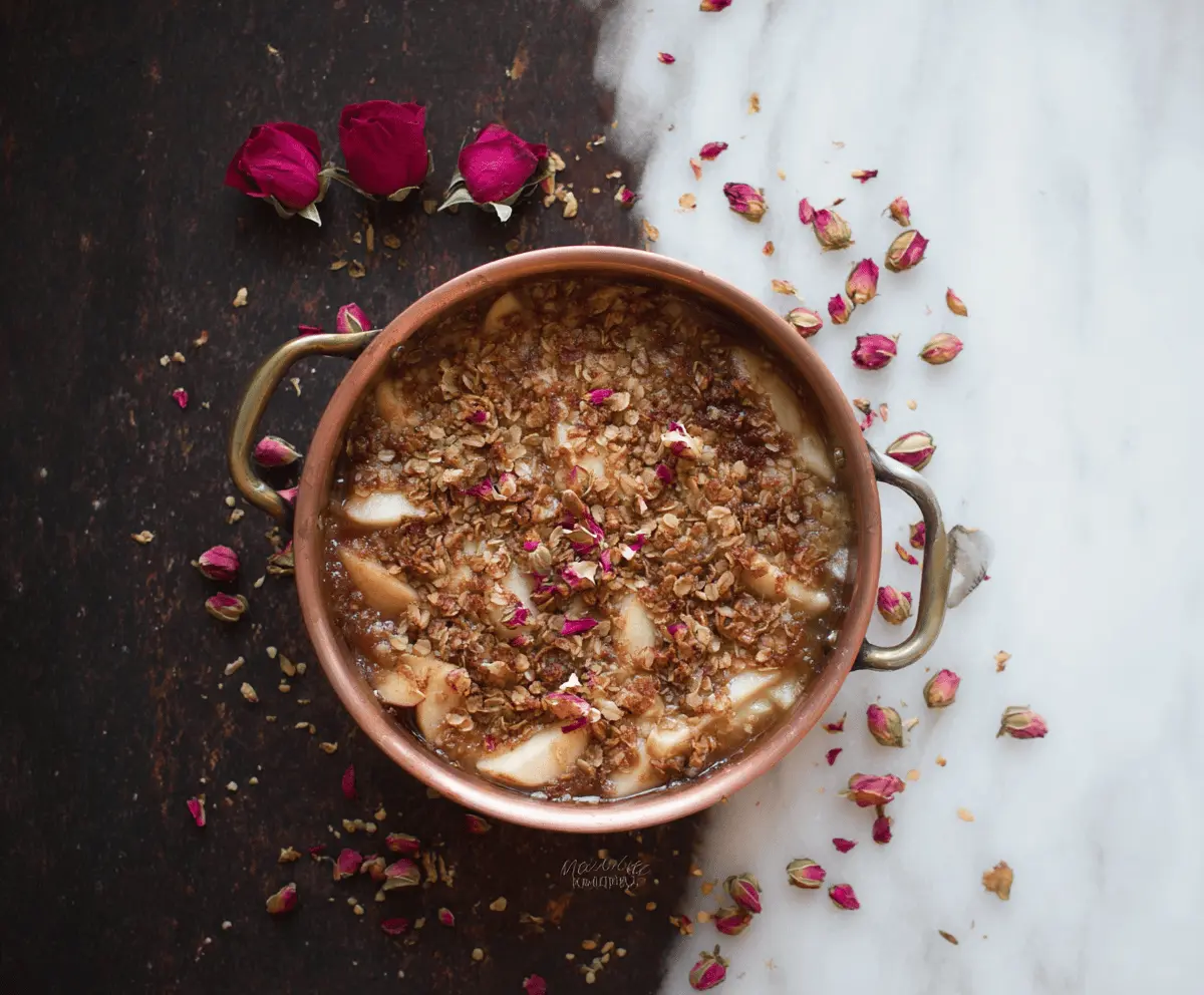 Rose Water Apple Crisp