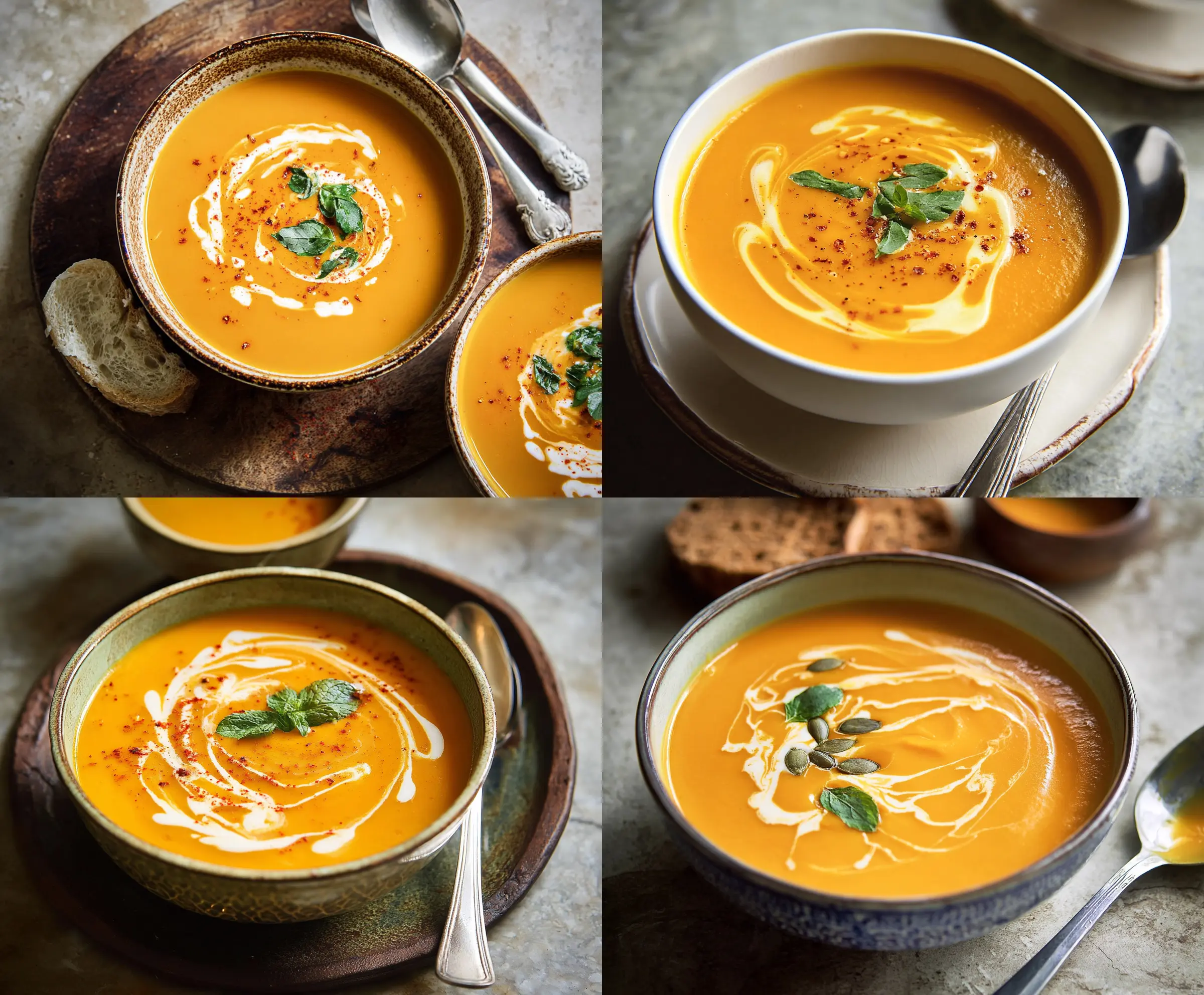 Spicy Butternut Squash Sweet Potato Soup