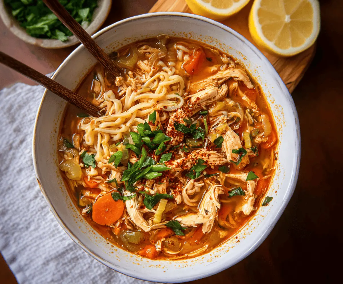 Spicy Chicken Noodle Soup