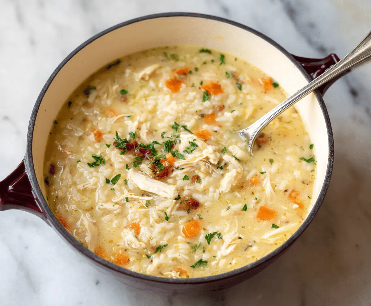 White Chicken Rice Soup