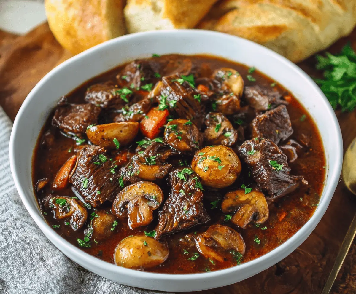 Beef Stew with Mushrooms