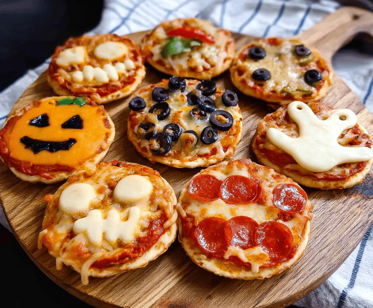 Halloween Mini Pizzas