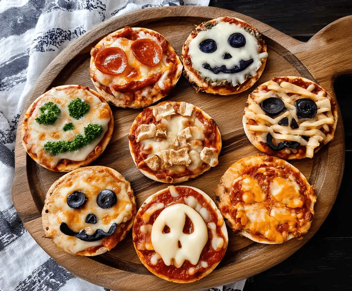 Halloween Mini Pizzas