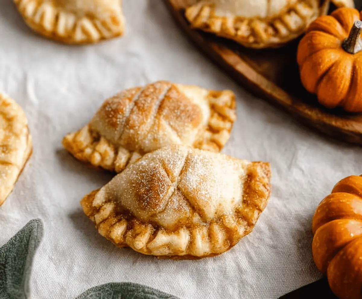 Delicious mini pumpkin hand pies with flaky crust and spiced pumpkin filling, perfect for fall desserts.
