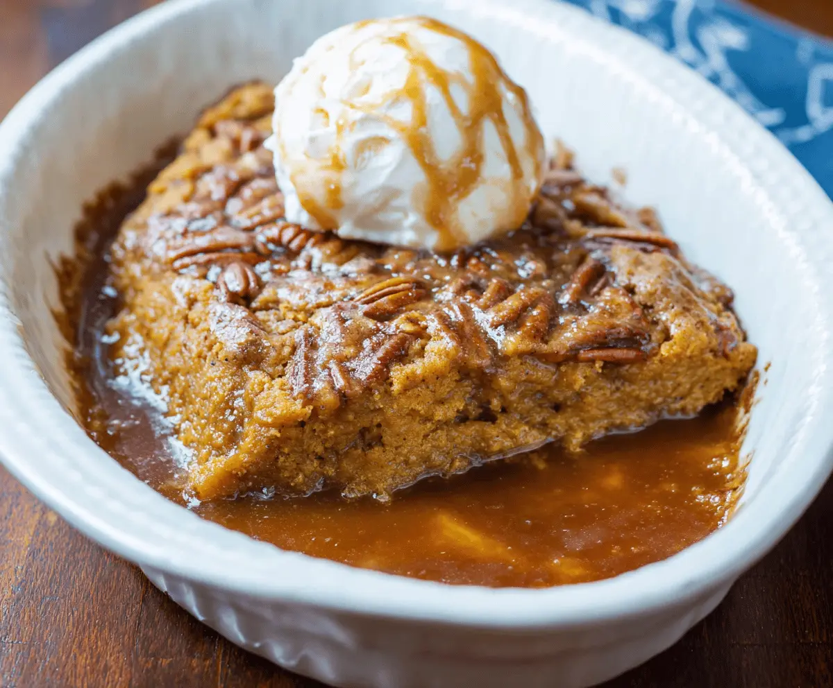 Pumpkin Pecan Cobbler
