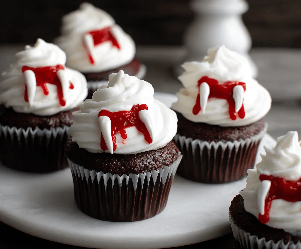 Vampire Bite Cupcakes