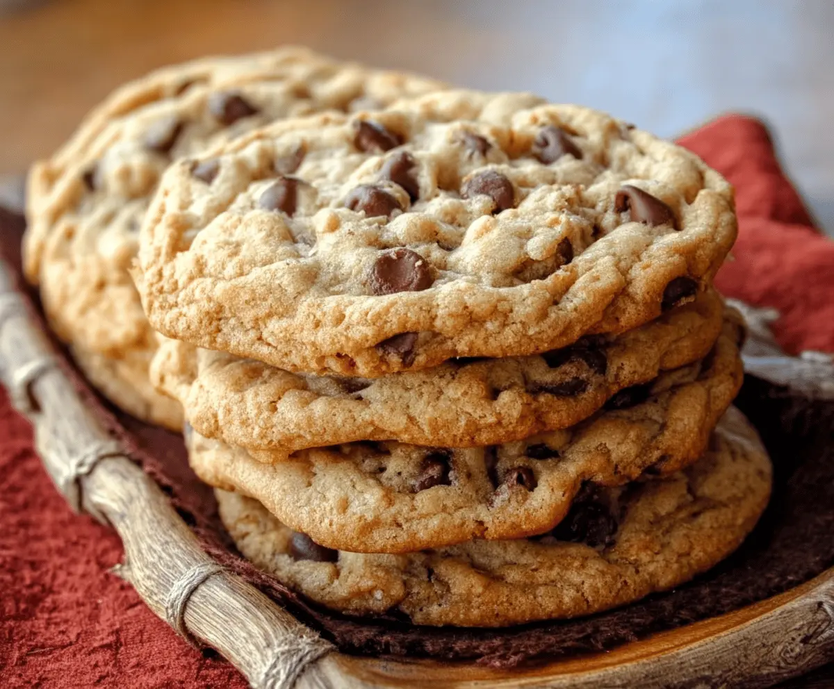 Delicious homemade Chocolate Chip Cookies on a baking tray, perfect for dessert or snack.
