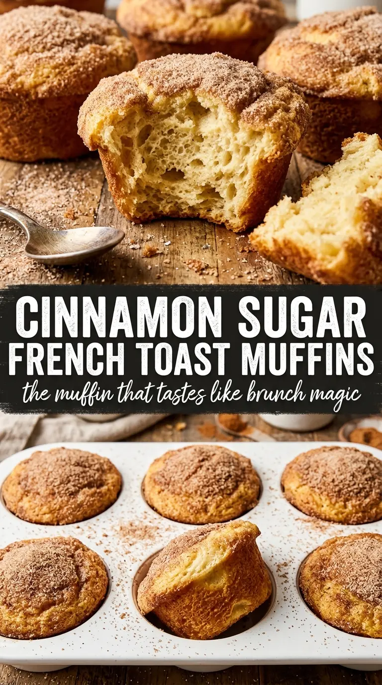 Cinnamon Sugar French Toast Muffins golden custardy bakery-style
