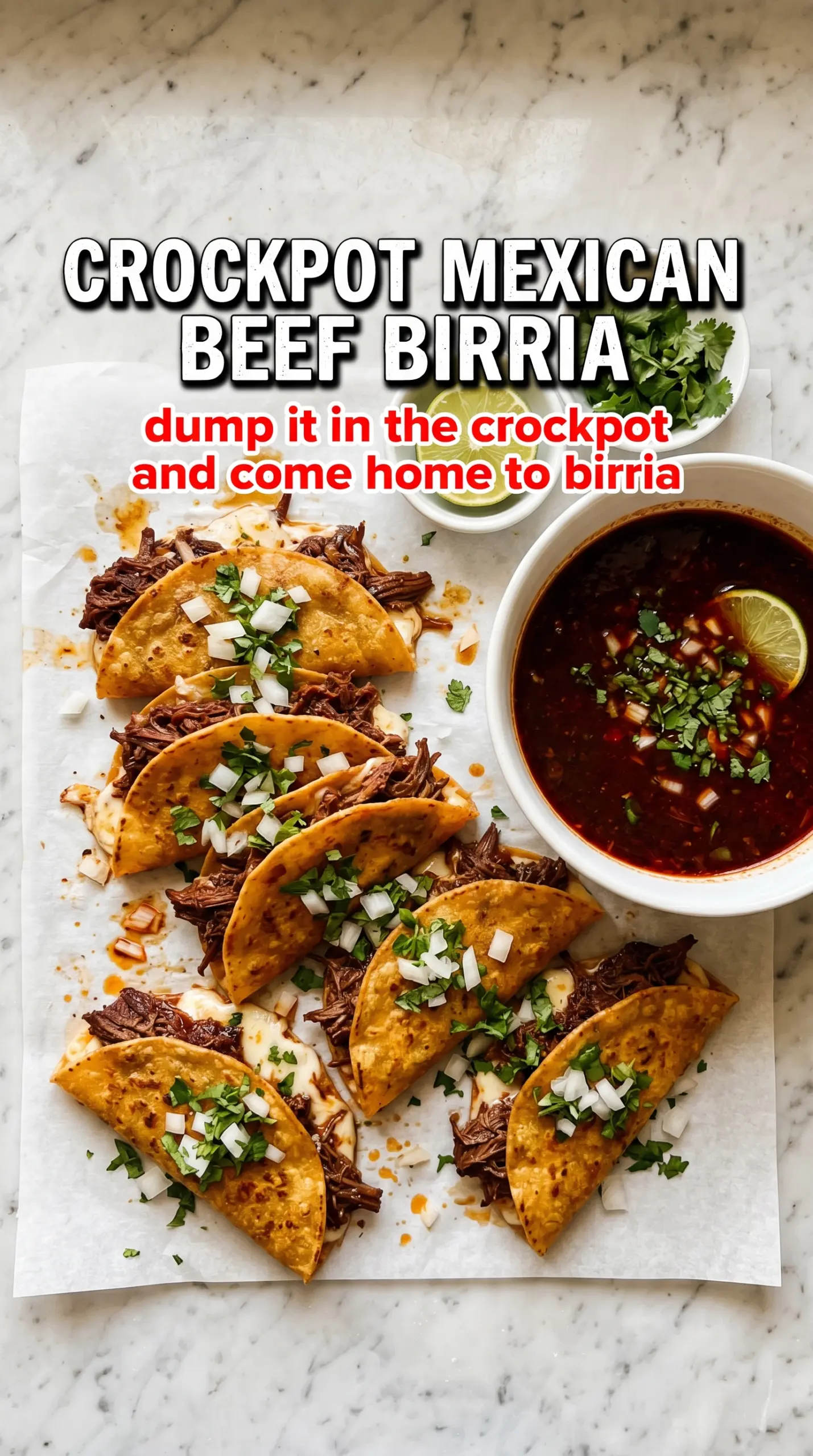Crockpot Mexican Beef Birria tender shredded beef red chile sauce