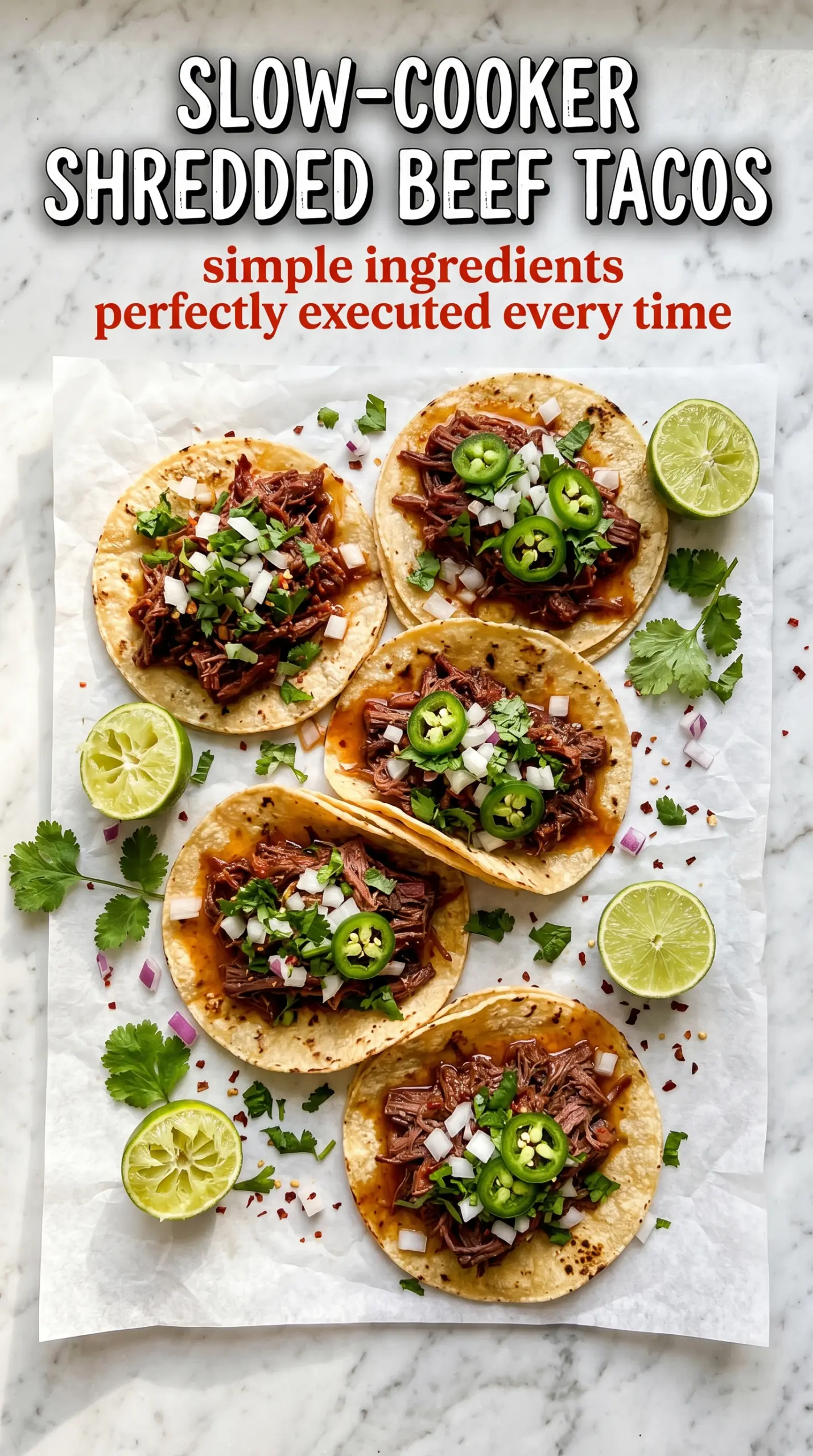 Slow-Cooker Shredded Beef Tacos tender juicy taco meat