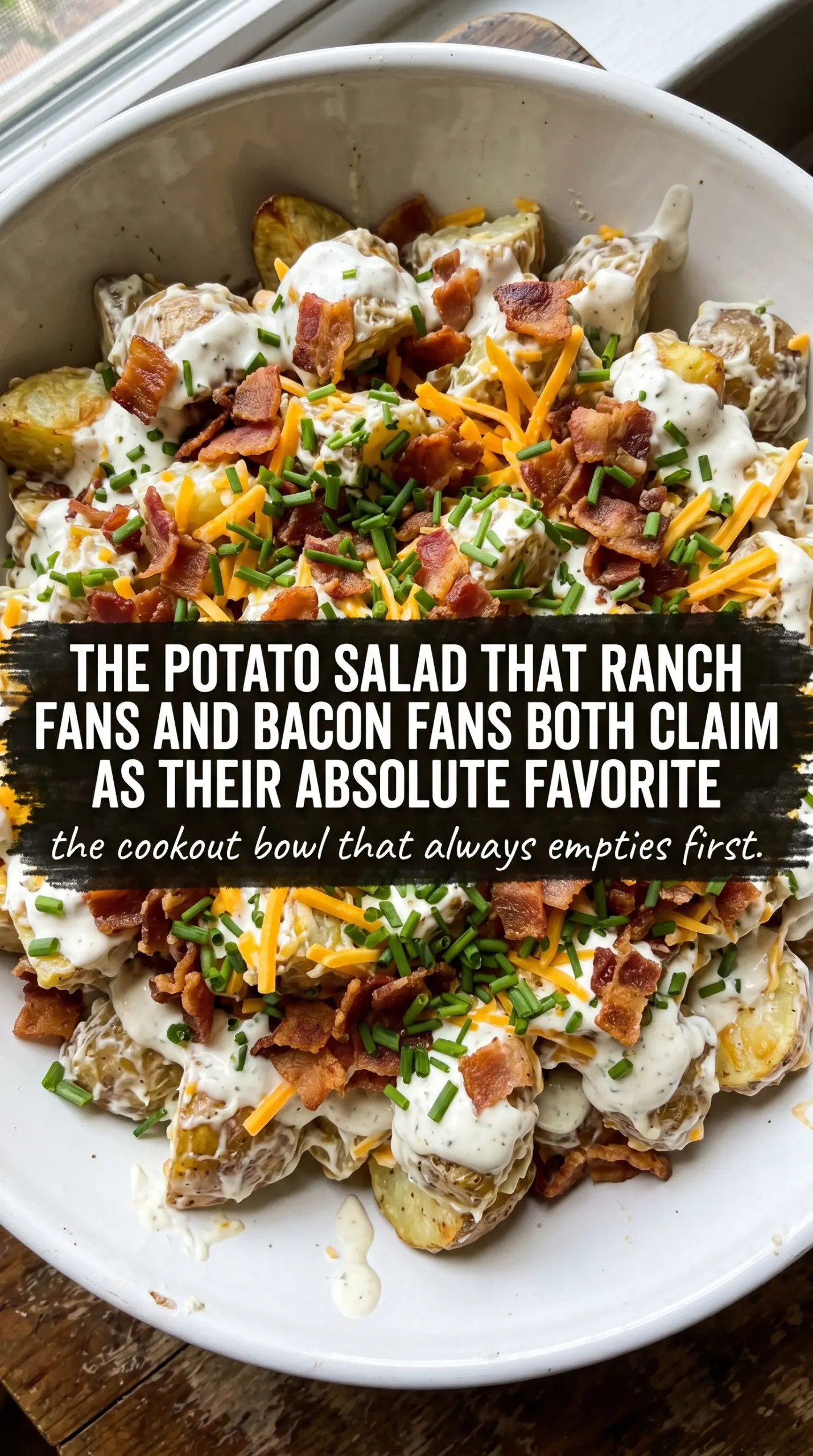 Bacon Ranch Potato Salad creamy smoky cheddar