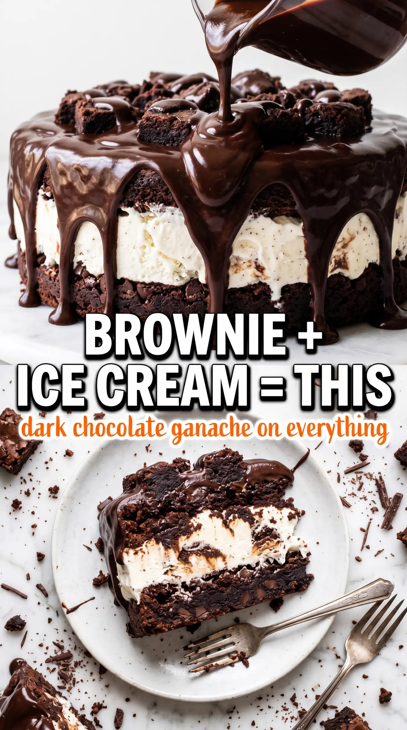 Slice of ice cream cake on a plate