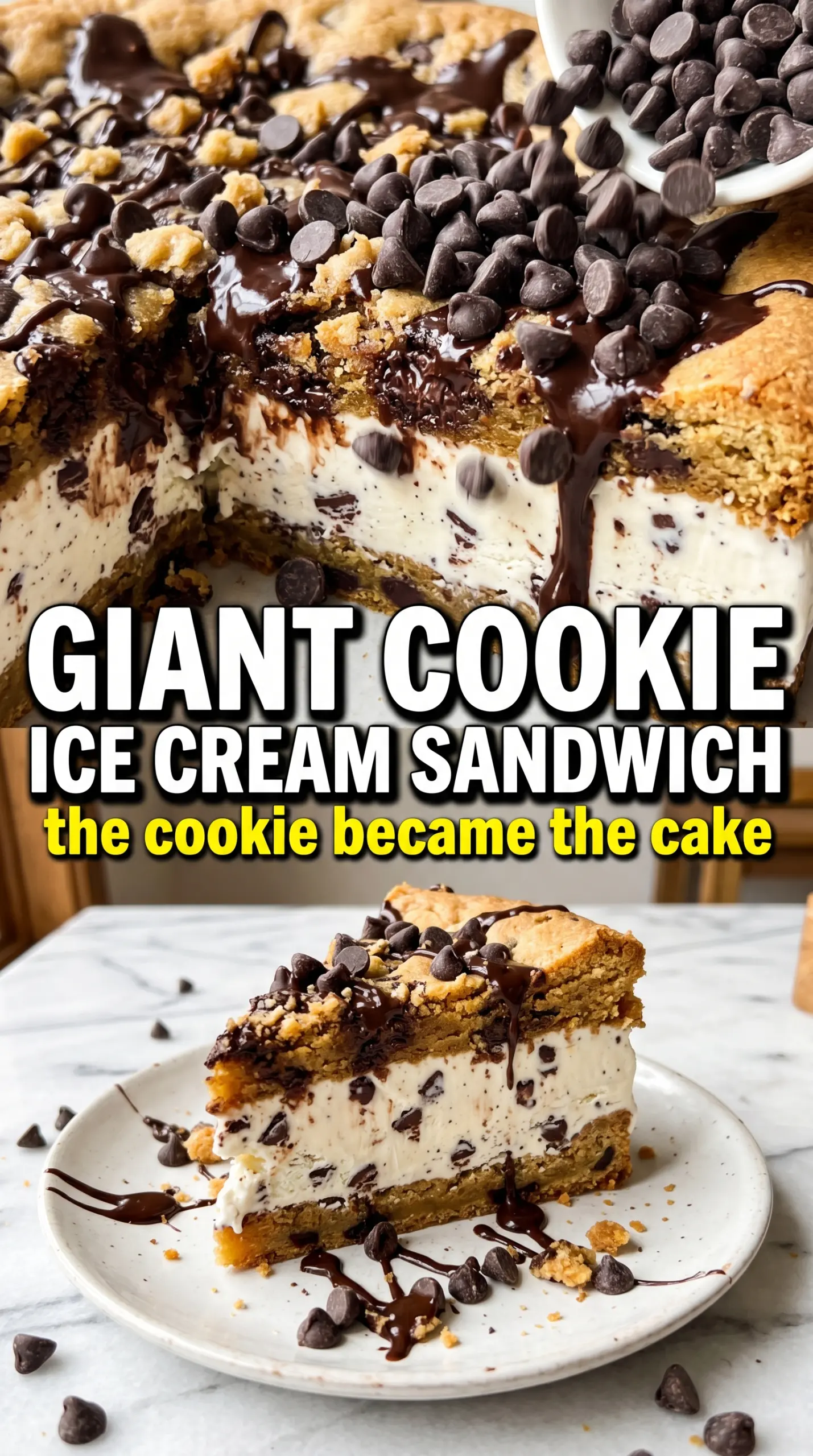 Slice of ice cream cake on a plate