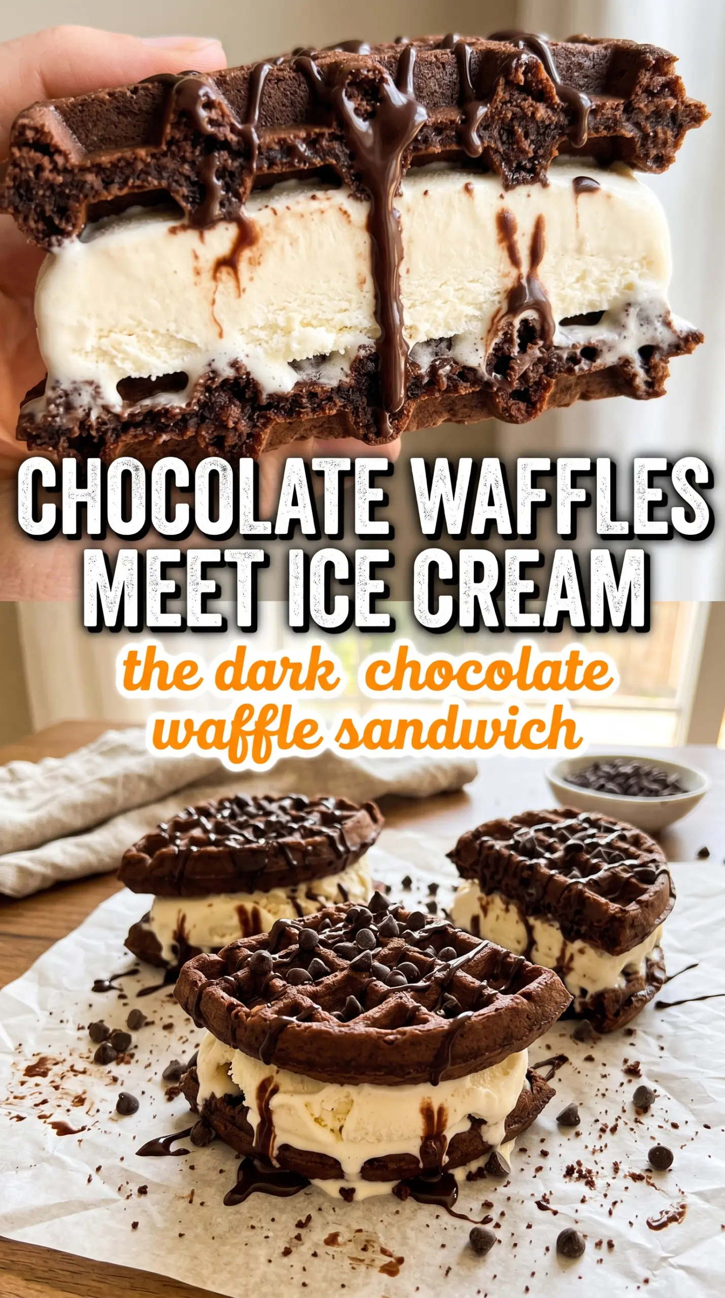 Ice cream sandwich on a plate