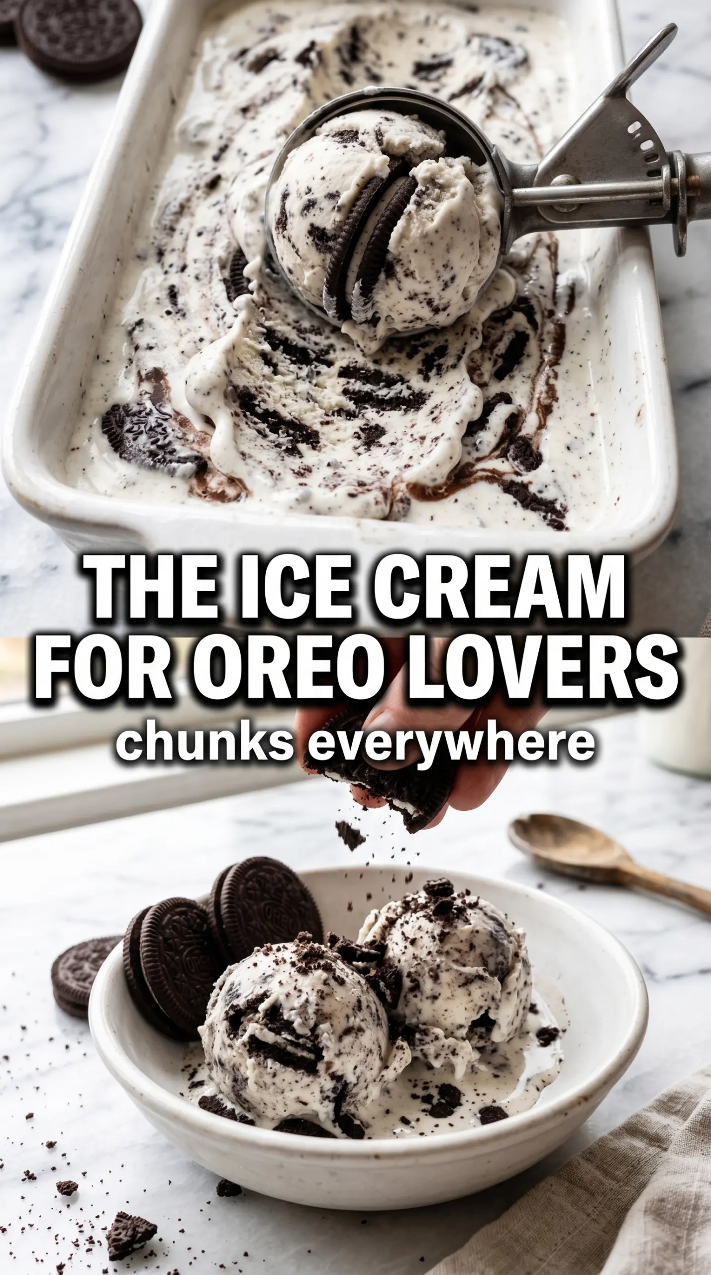 Cookies and Cream Ice Cream creamy Oreo chunks
