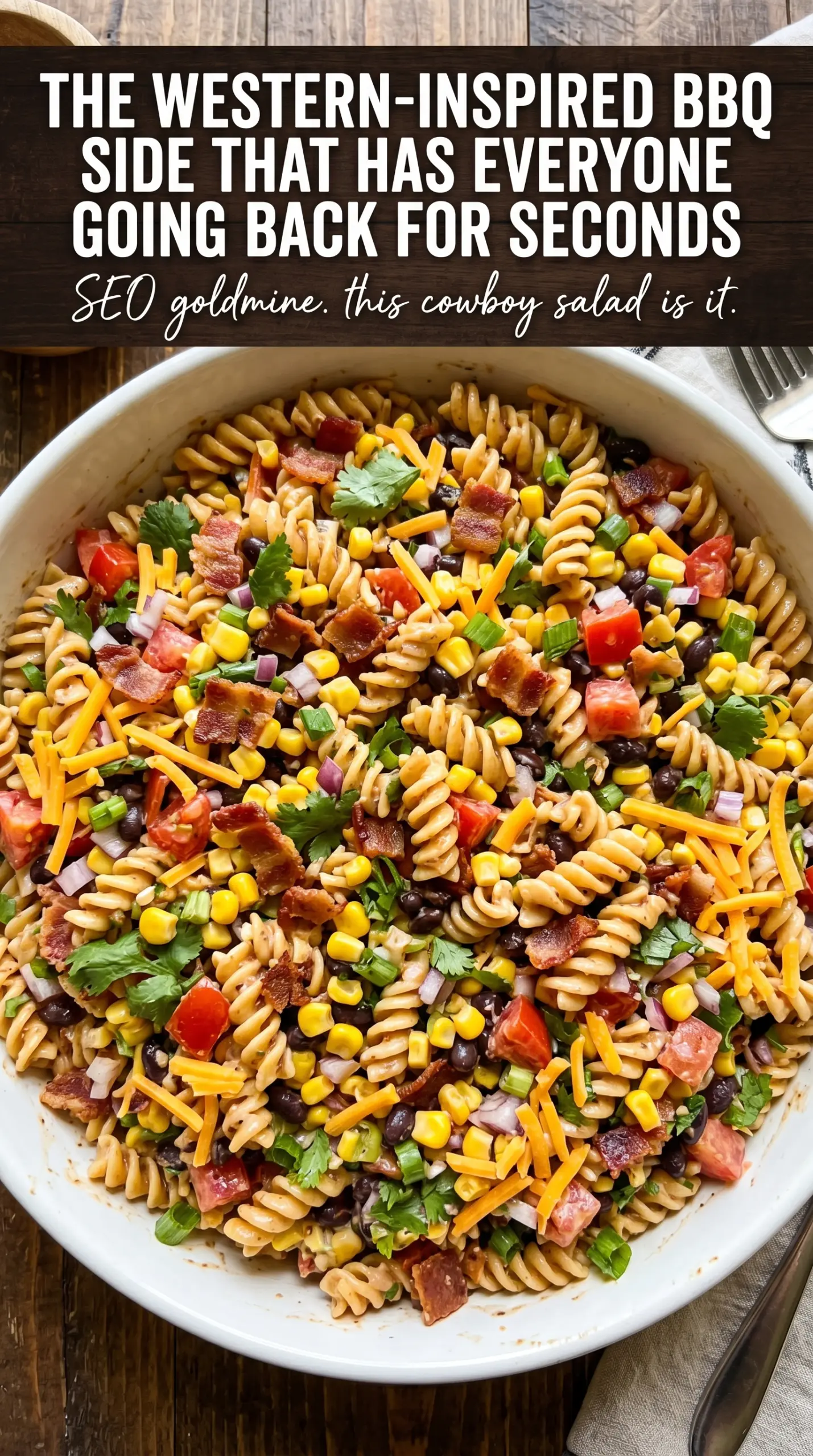Cowboy Pasta Salad hearty crunchy