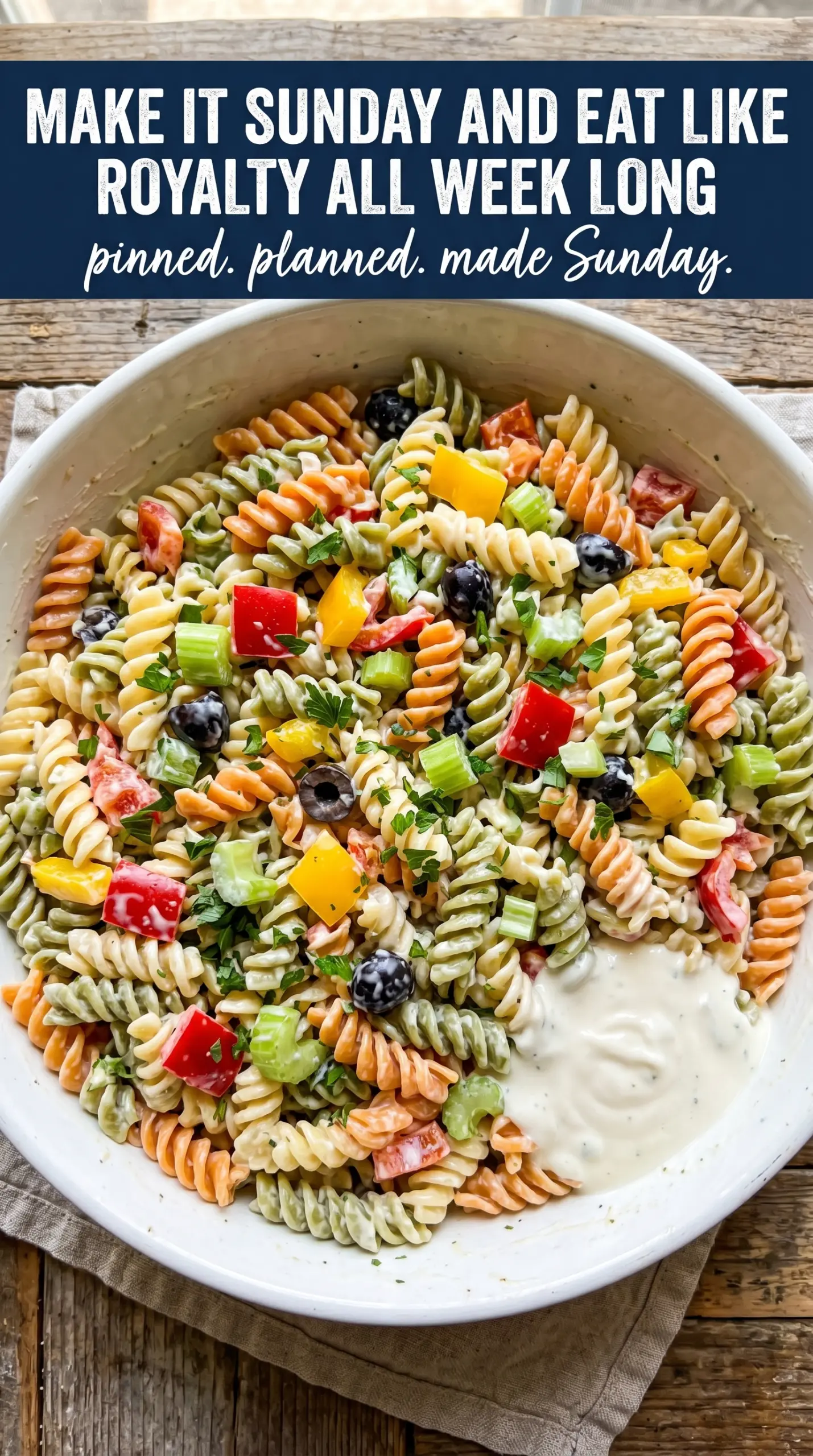 Creamy Pasta Salad colorful creamy