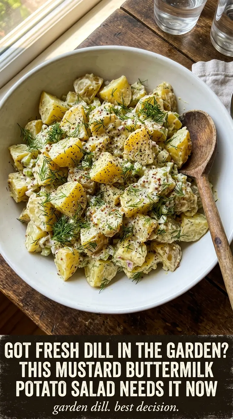 Dill Potato Salad with Mustard Buttermilk Dressing creamy dill potatoes