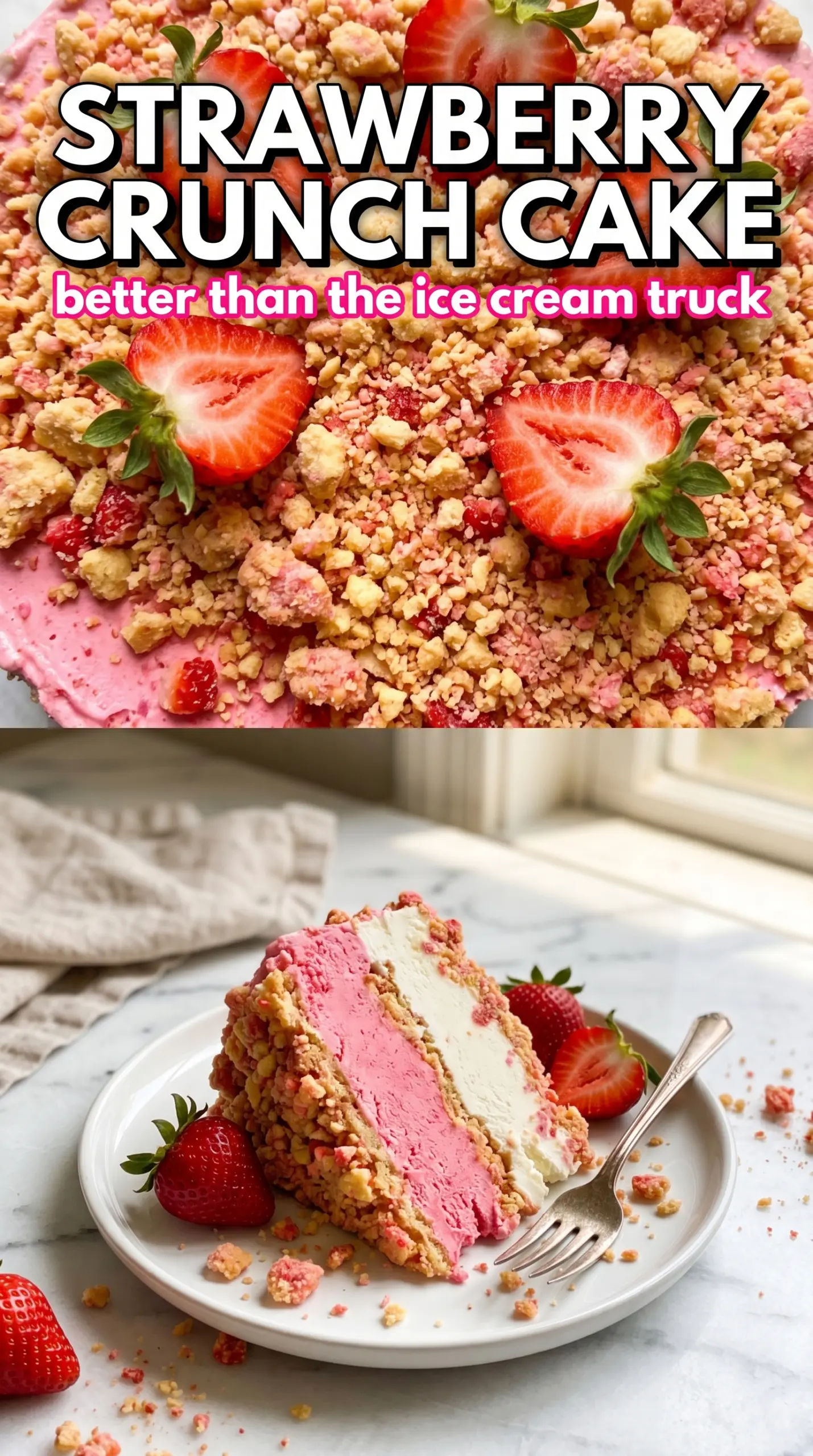 Slice of ice cream cake on a plate
