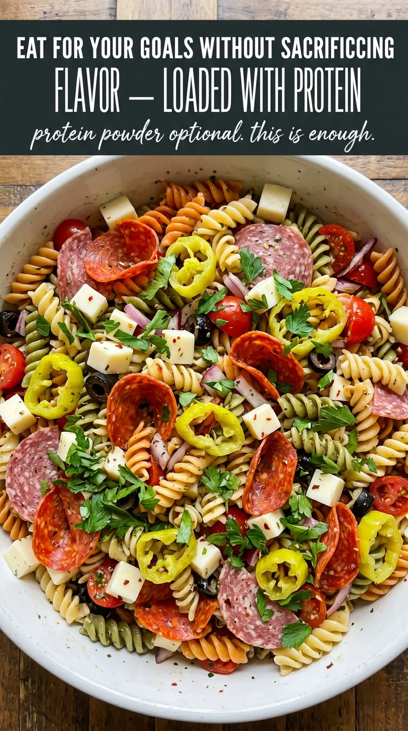 Al dente pasta salad vegetables crisp