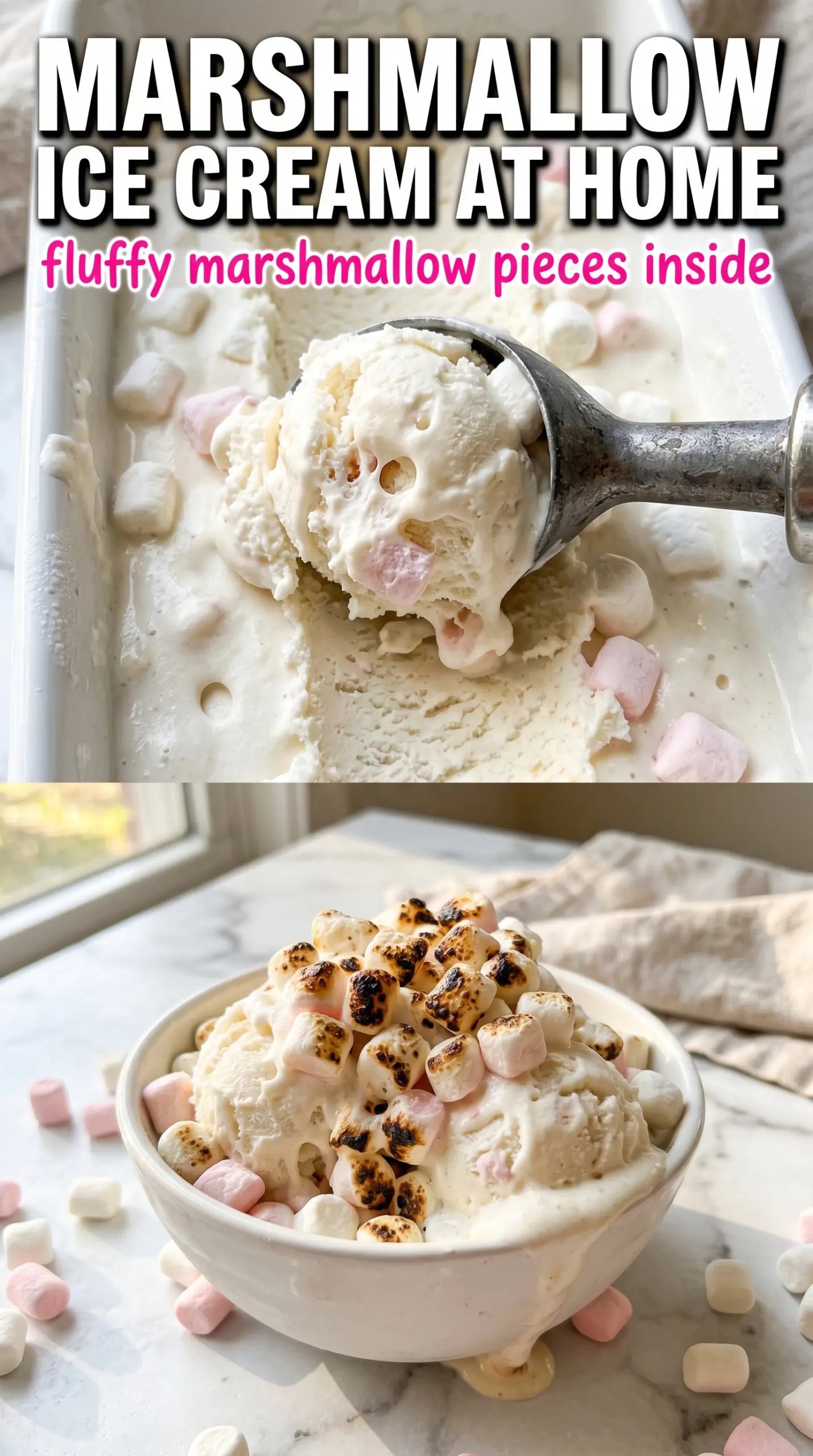 Scoop of homemade ice cream in a bowl