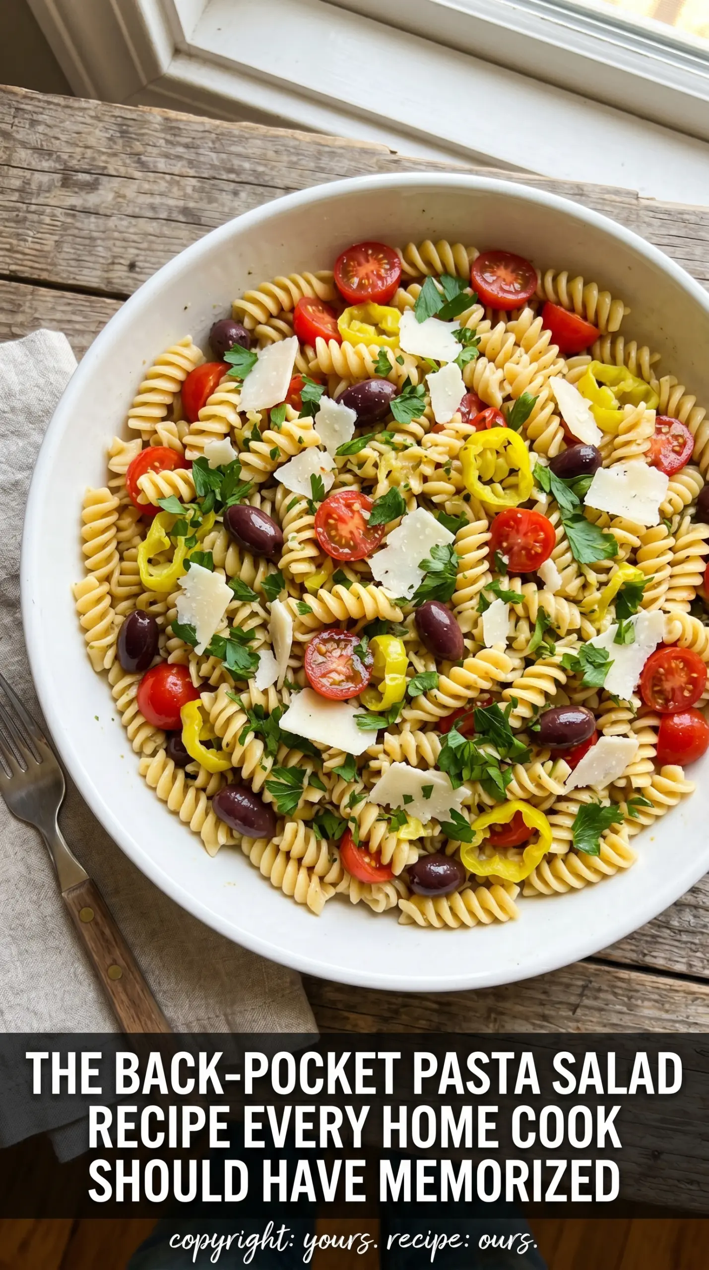 Pasta Salad With Italian Dressing colorful chilled