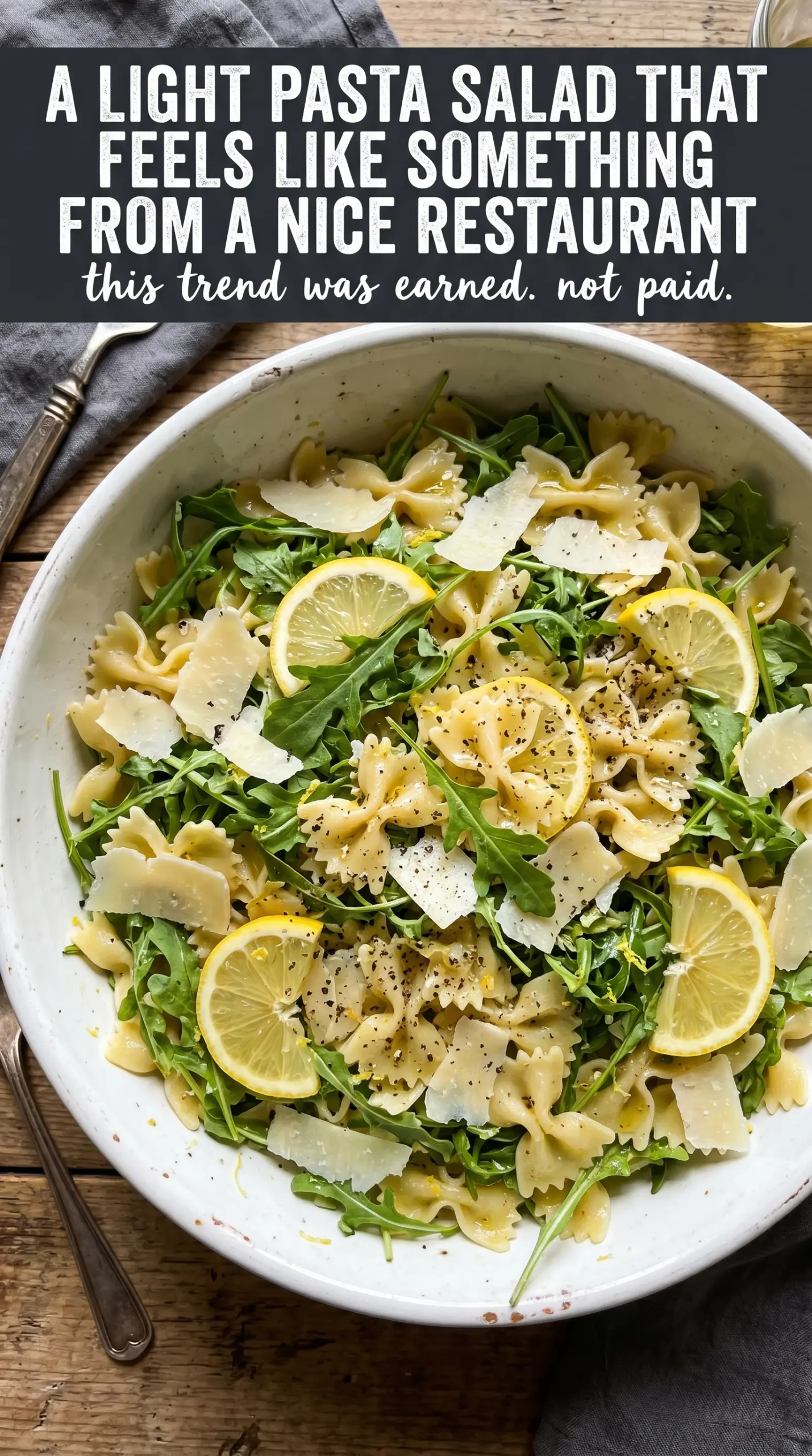 Lemon Arugula Pasta Salad bright citrus pasta