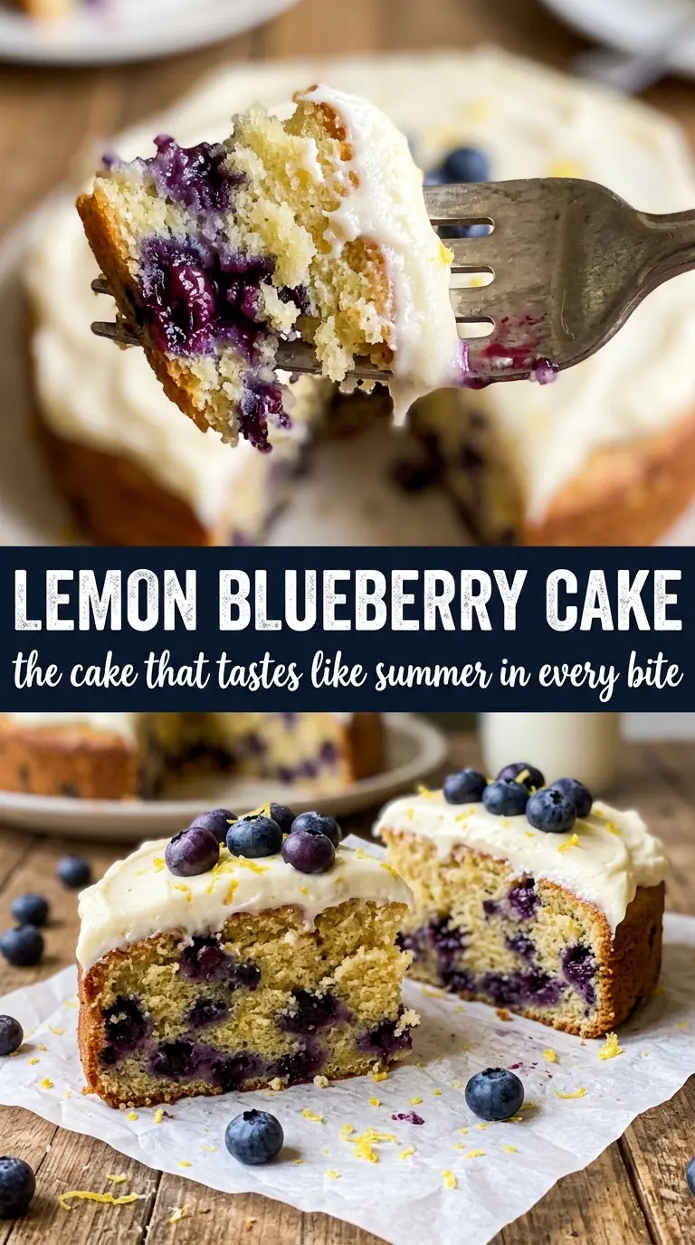 Lemon Blueberry Cake bright berries creamy layers