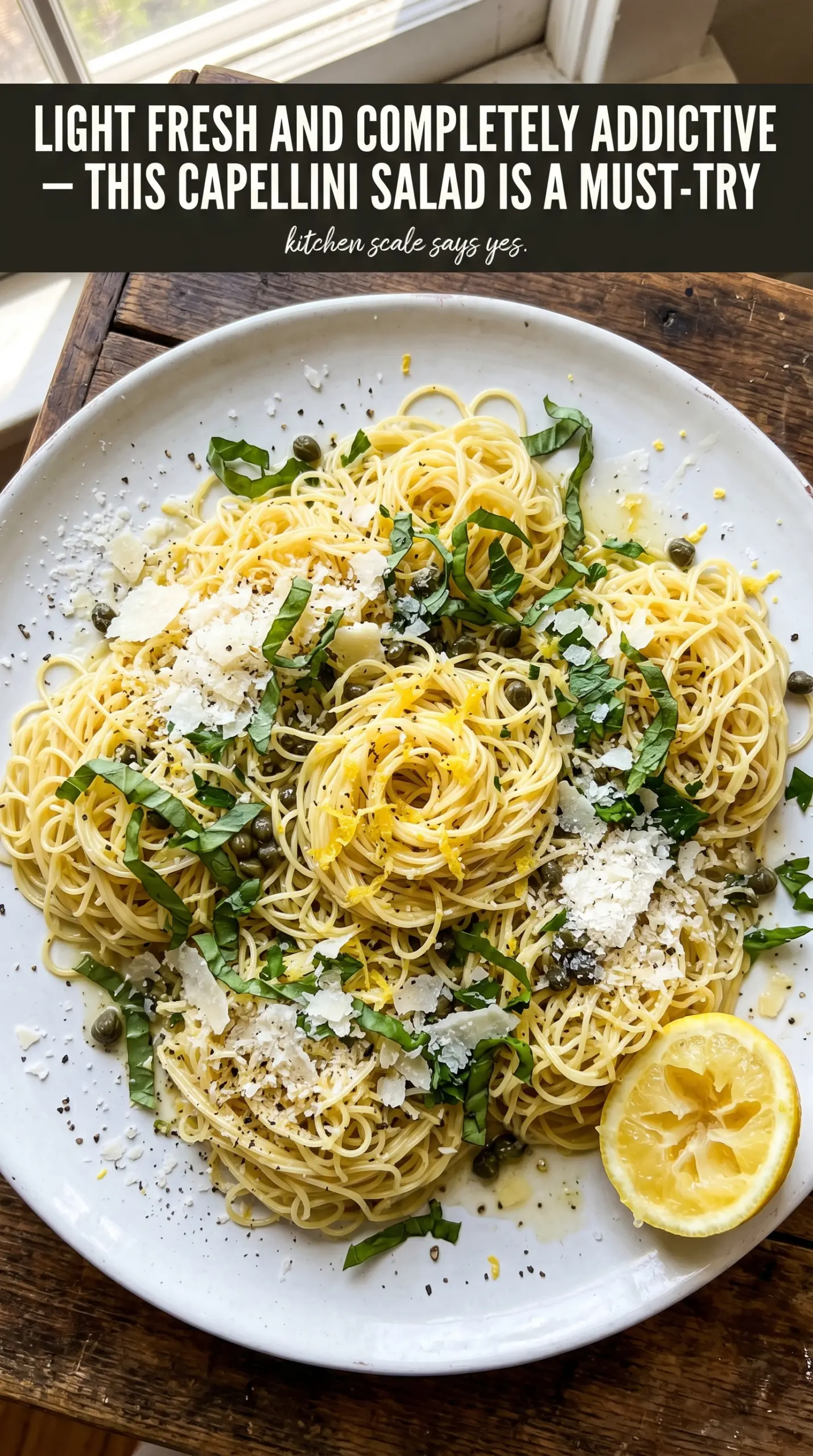 Lemon Capellini Salad bright herbs citrus