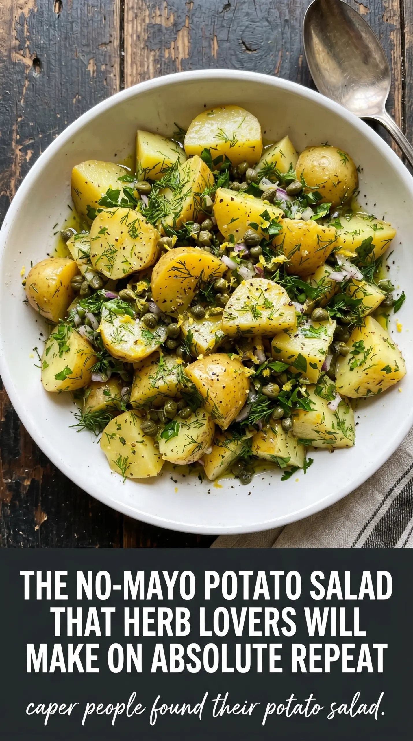 Lemon Herb Potato Salad with Dill and Capers bright tangy herb salad
