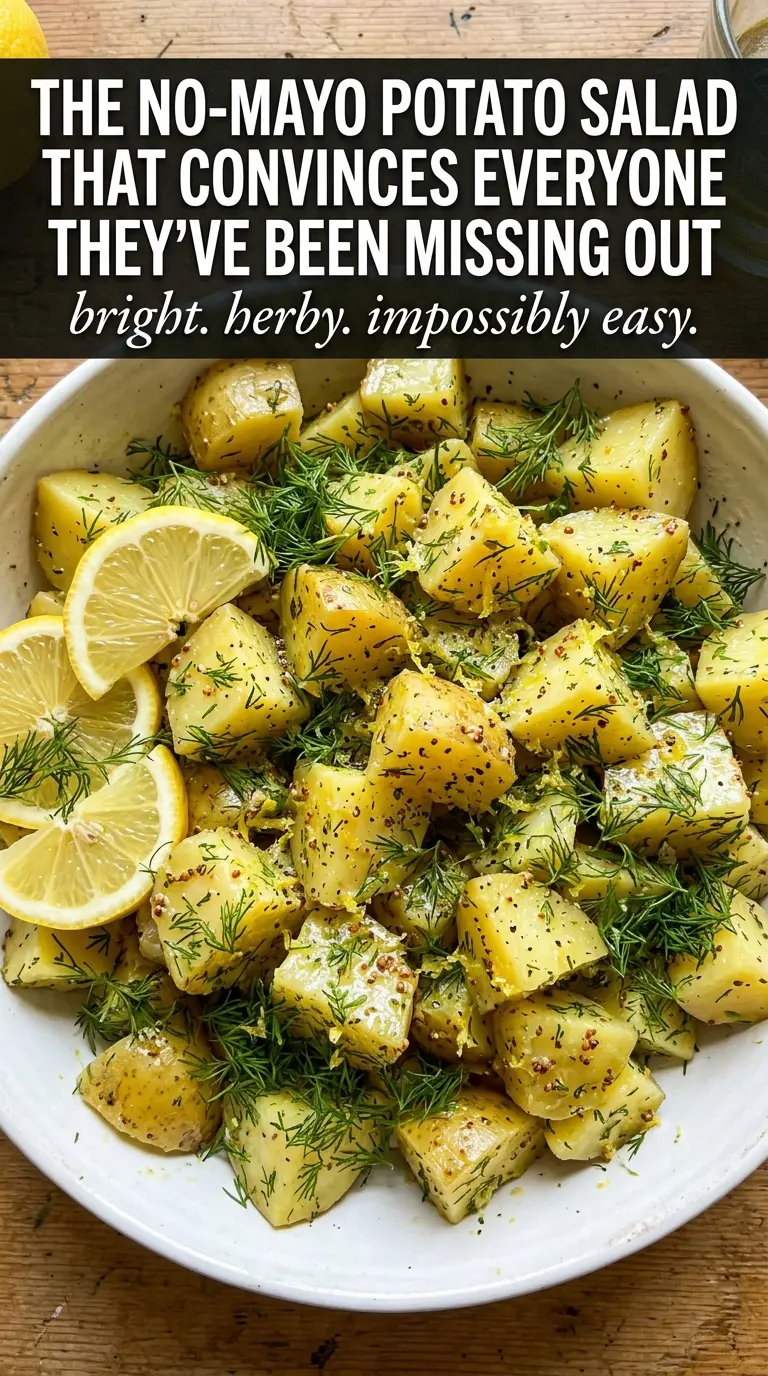 Lemon dill potato salad bright creamy fresh herbs