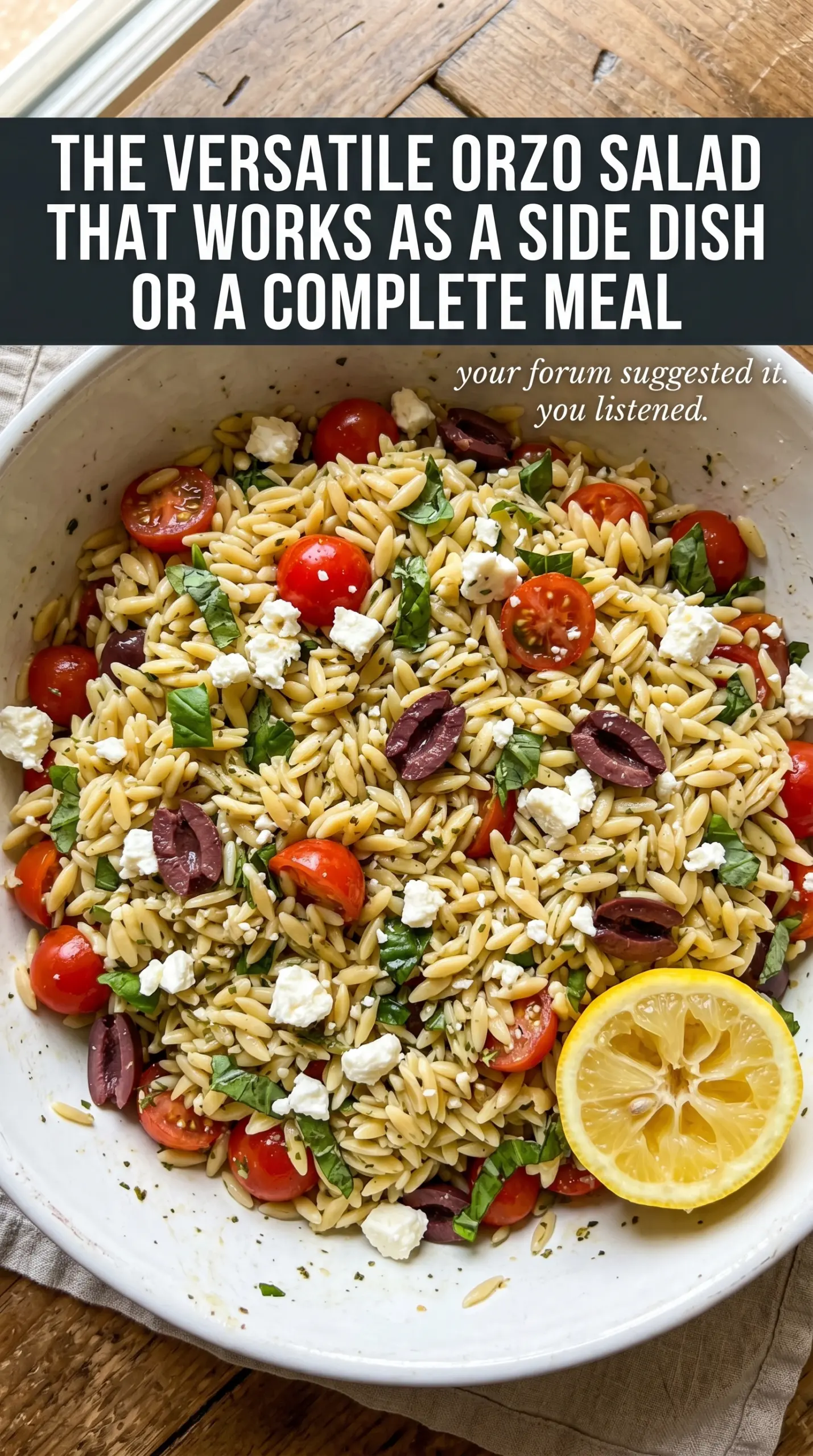 Orzo Salad bright lemon herbs