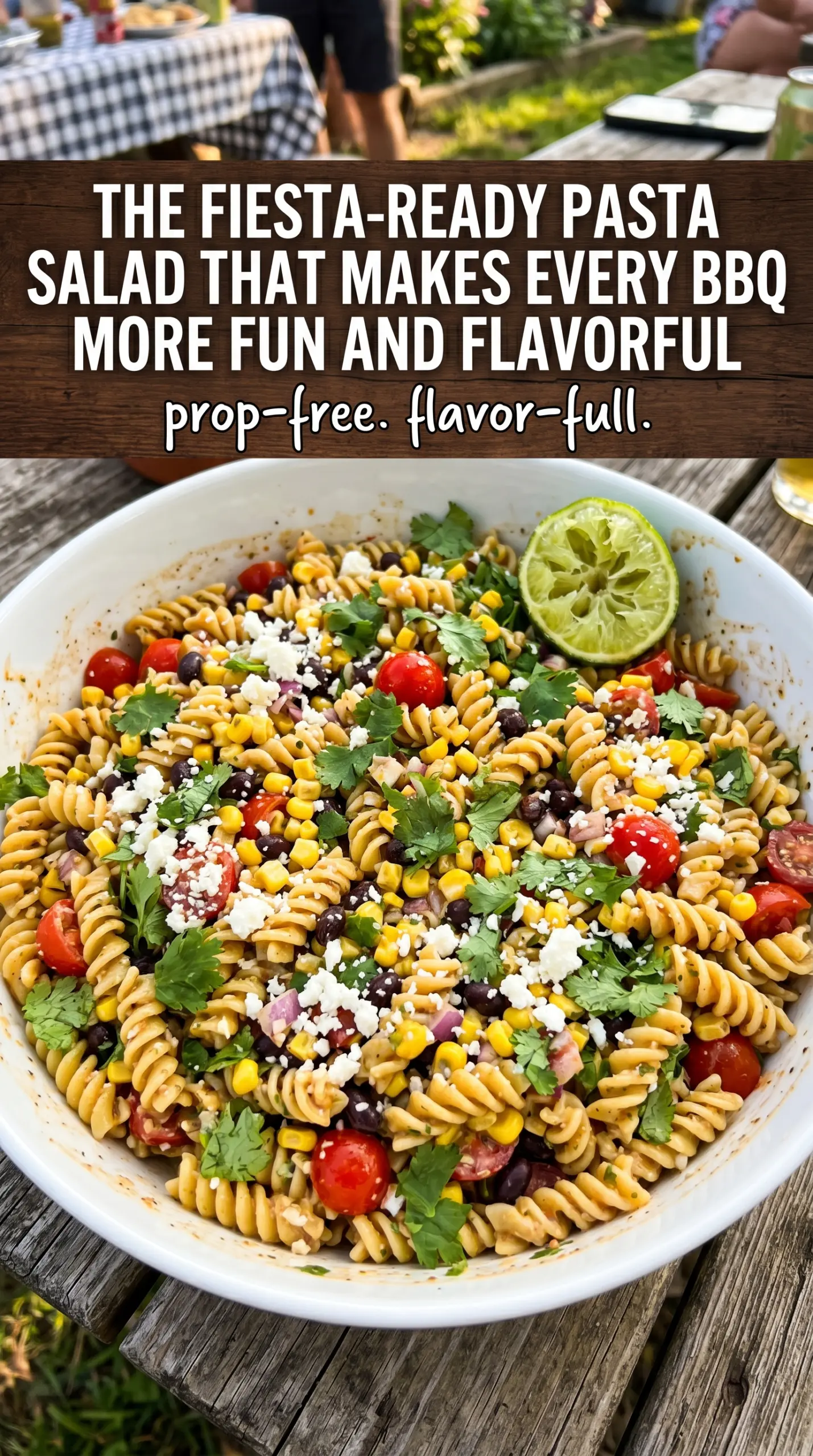 Mexican Pasta Salad colorful cilantro-lime