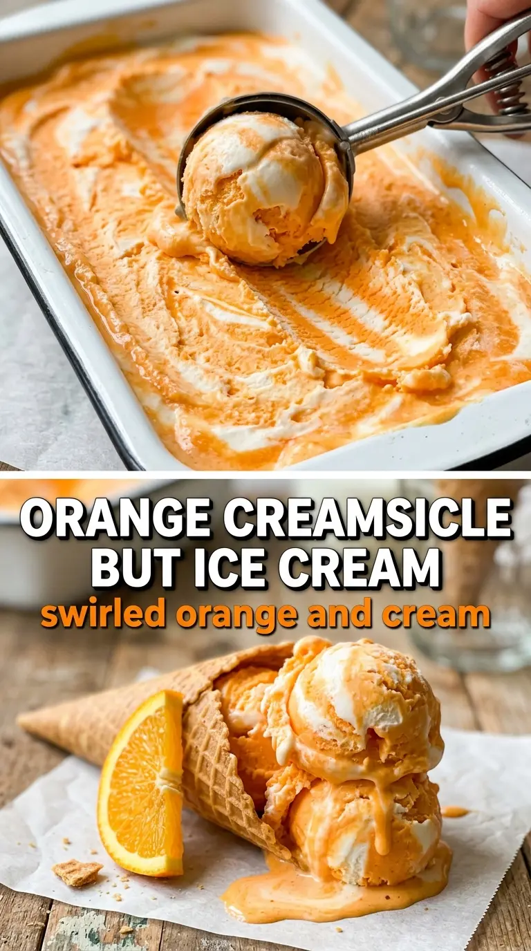 Orange Creamsicle Ice Cream creamy citrus swirl