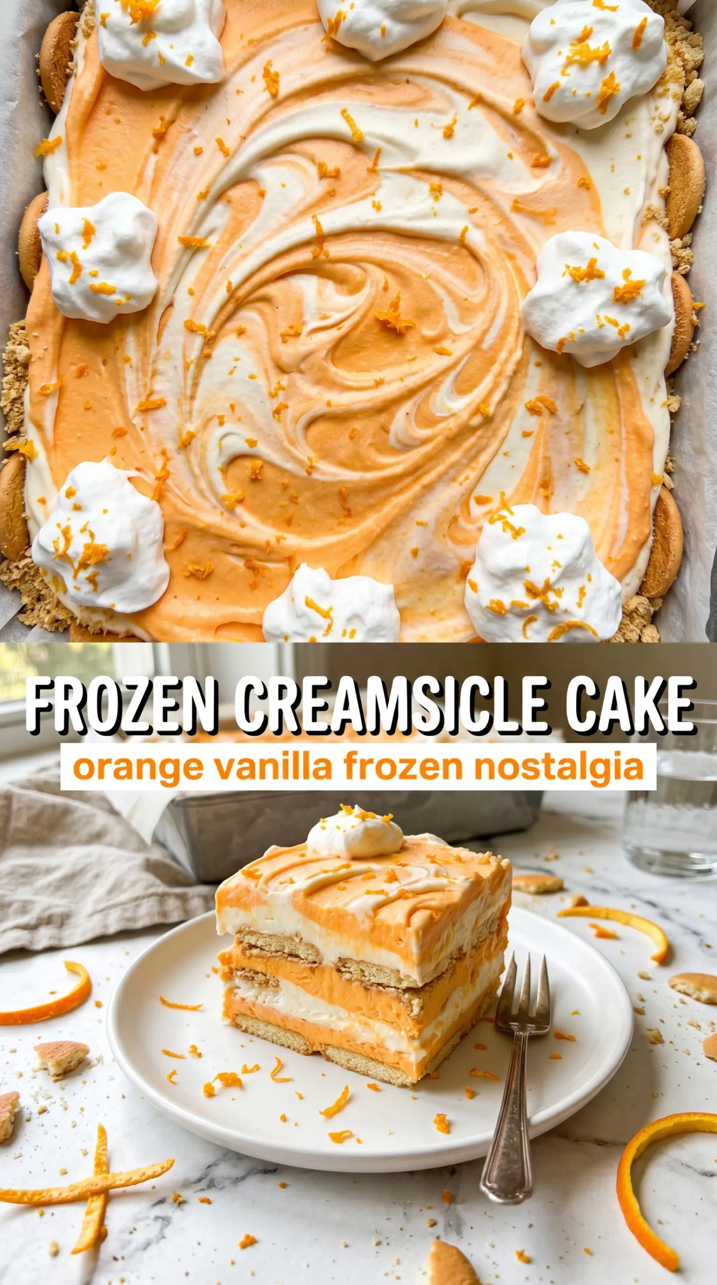 Orange Creamsicle Icebox Cake creamy citrus layers