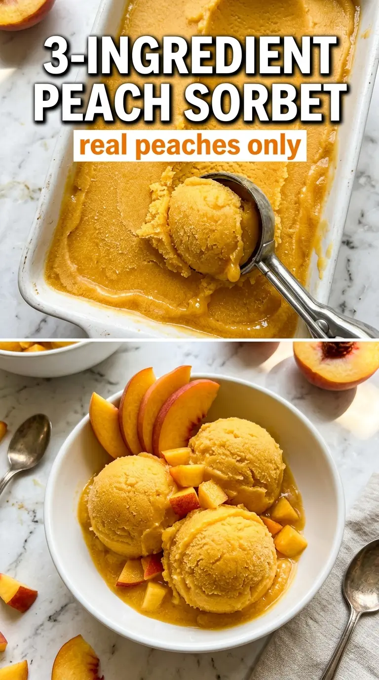 Peach Sorbet golden, icy, refreshing