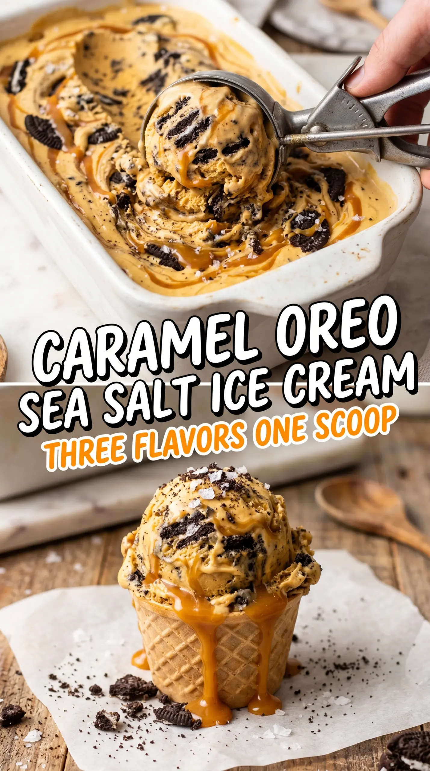Scoop of homemade ice cream in a bowl