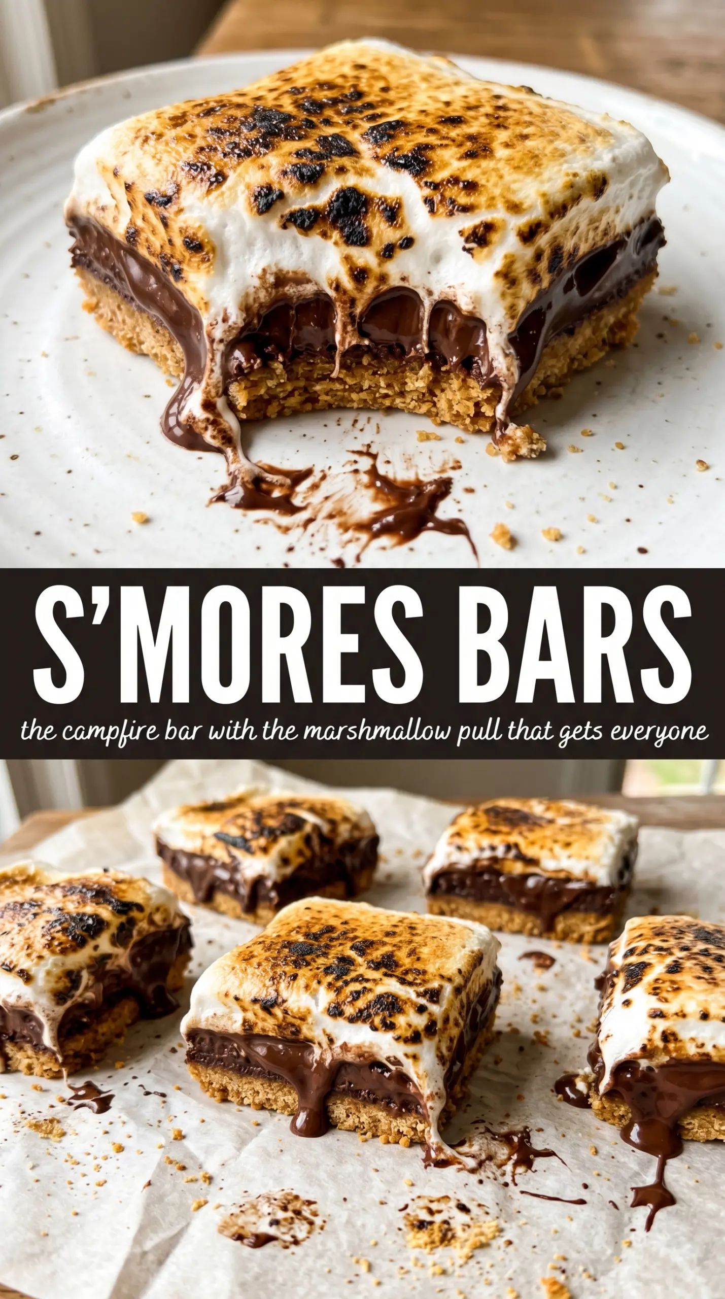 S'mores bars chocolate marshmallow