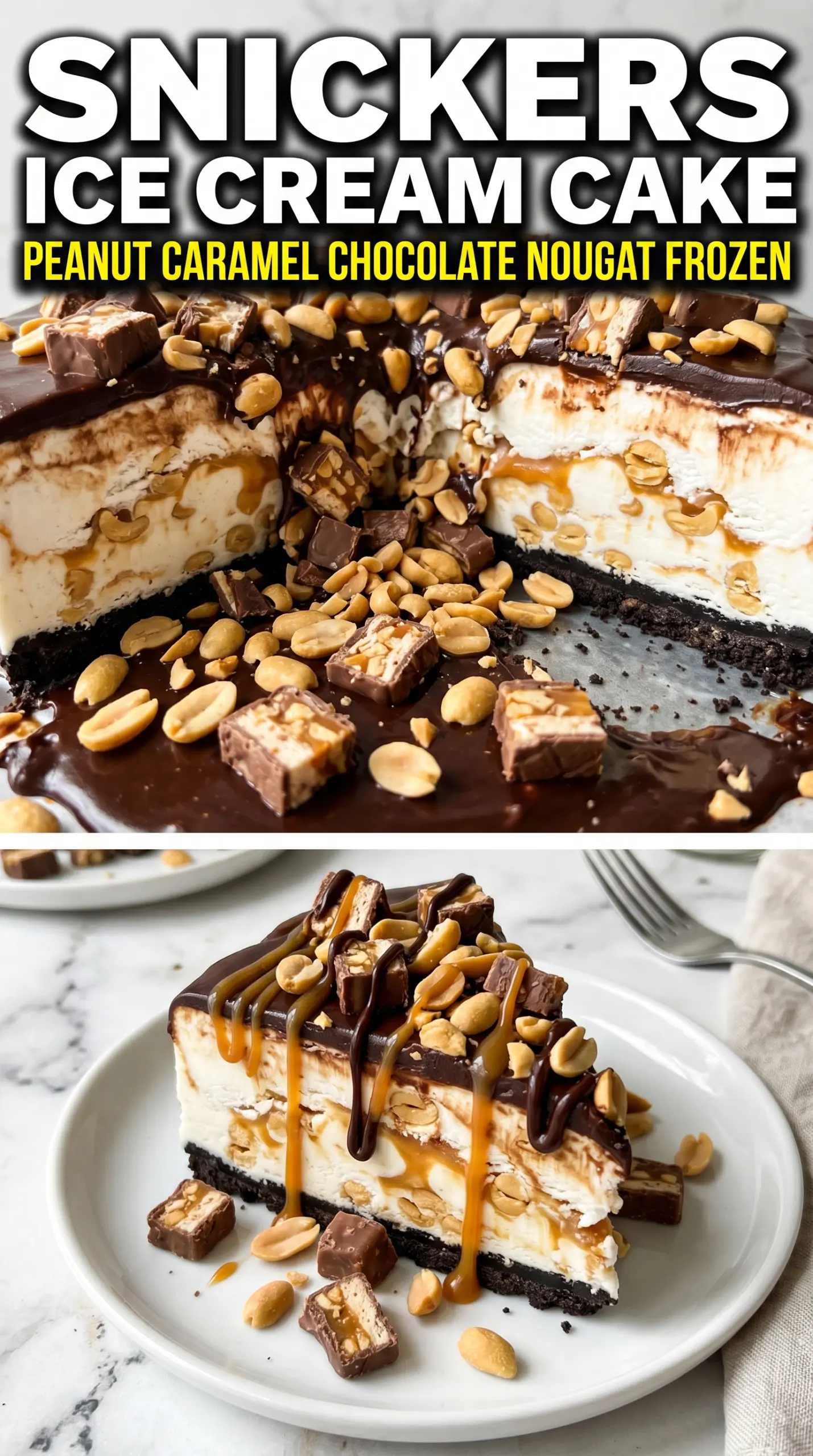 Slice of ice cream cake on a plate