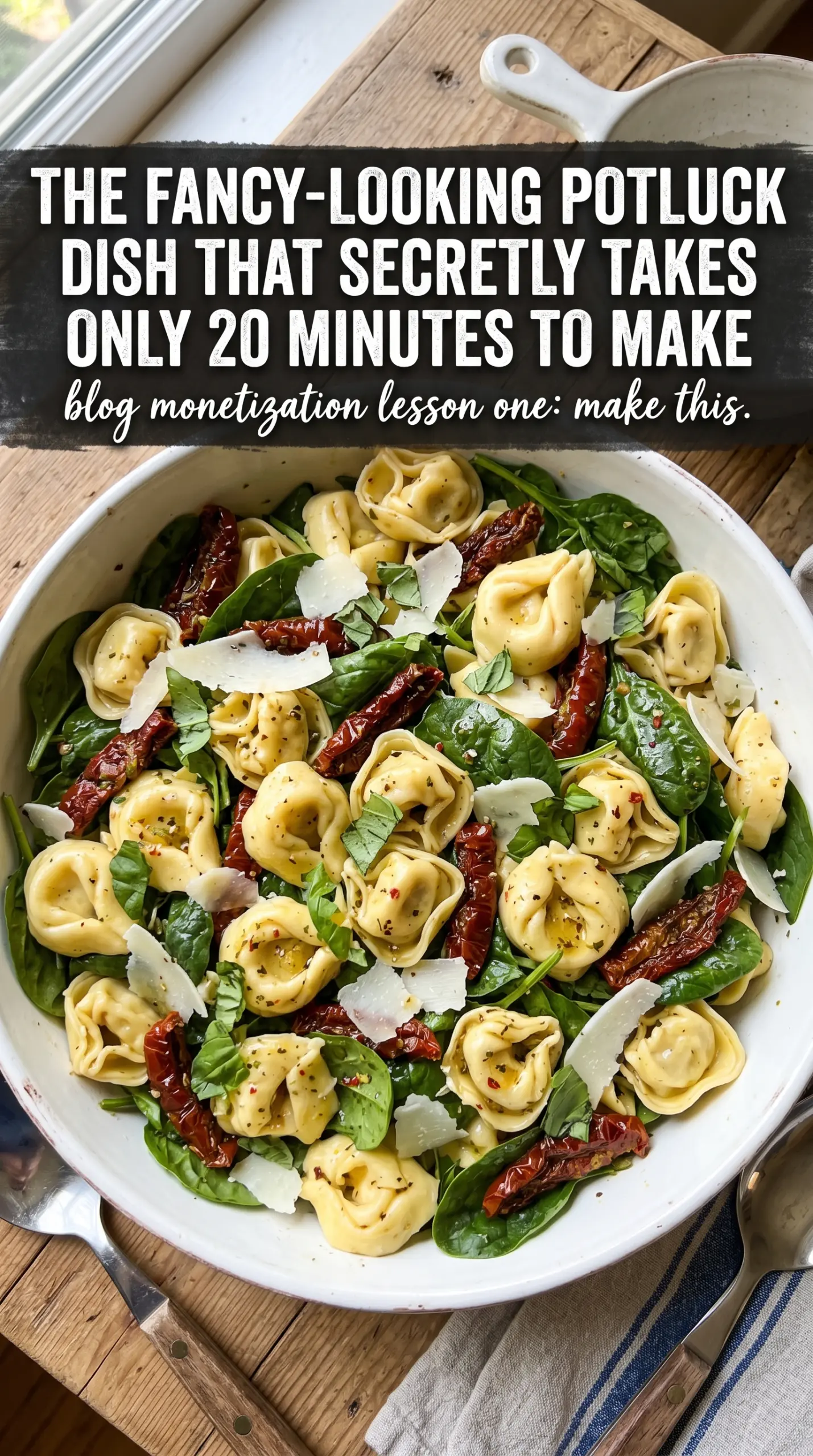 Tuscan Tortellini Salad colorful fresh