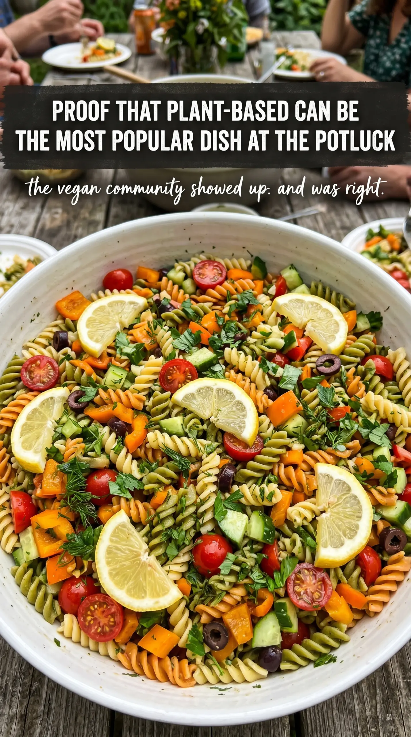 Creamy vegan pasta salad cashew dressing