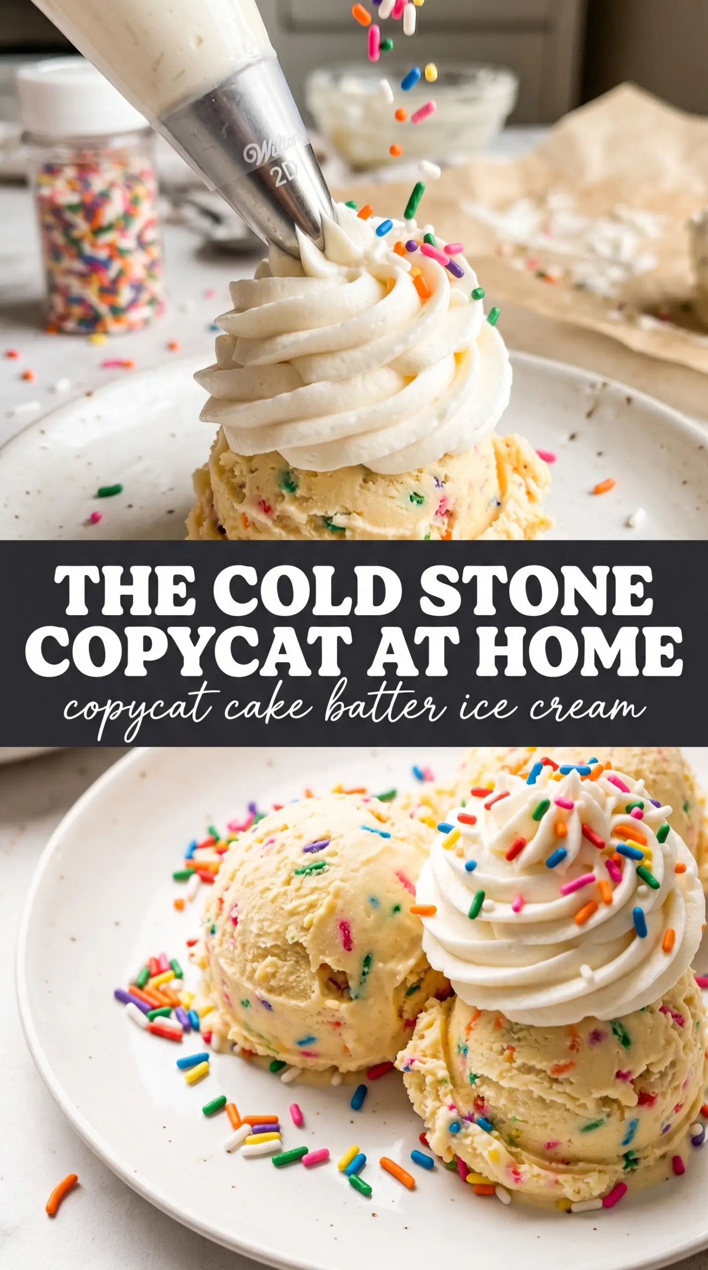 Copycat Cake Batter Ice Cream creamy sprinkles no-churn