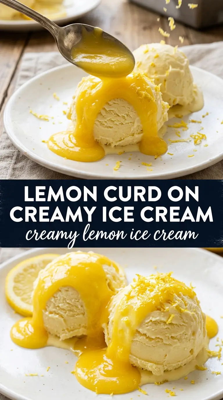 Creamy Lemon Ice Cream, bright citrus custard