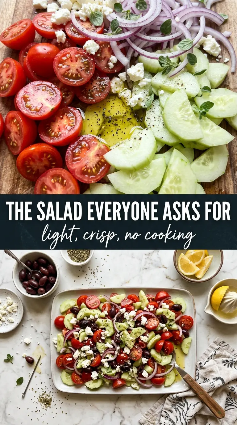 Cucumber Tomato Salad crisp tangy herbaceous