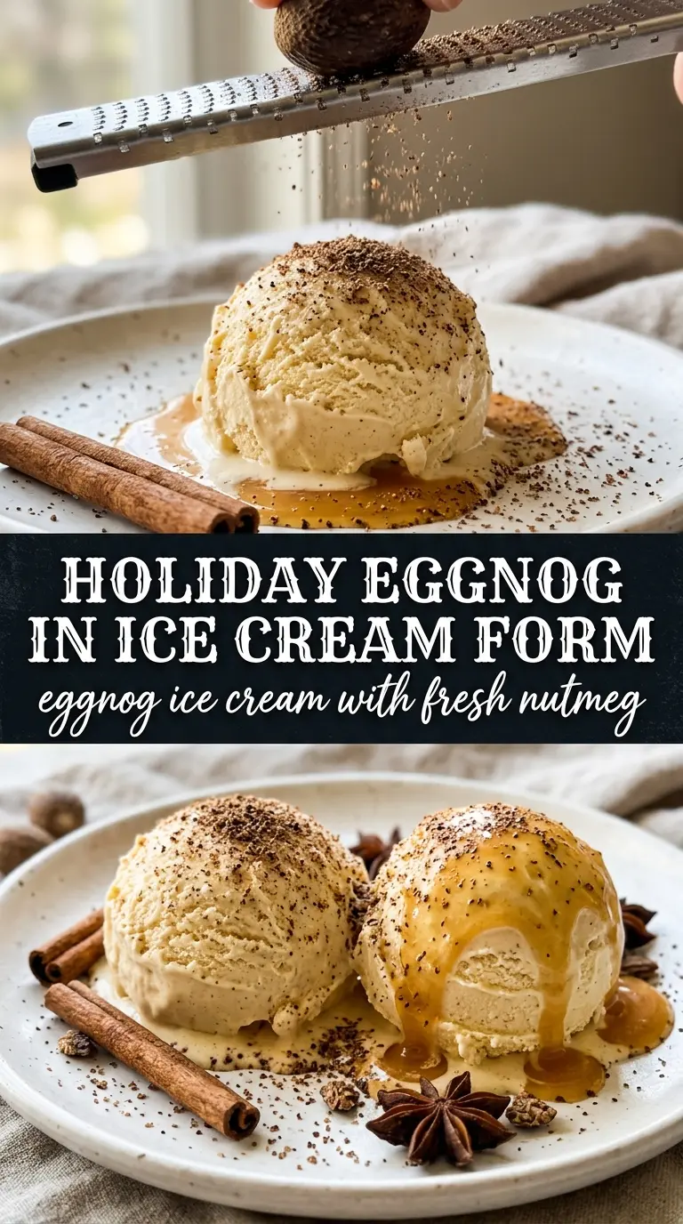 Eggnog Ice Cream creamy nutmeg-spiced