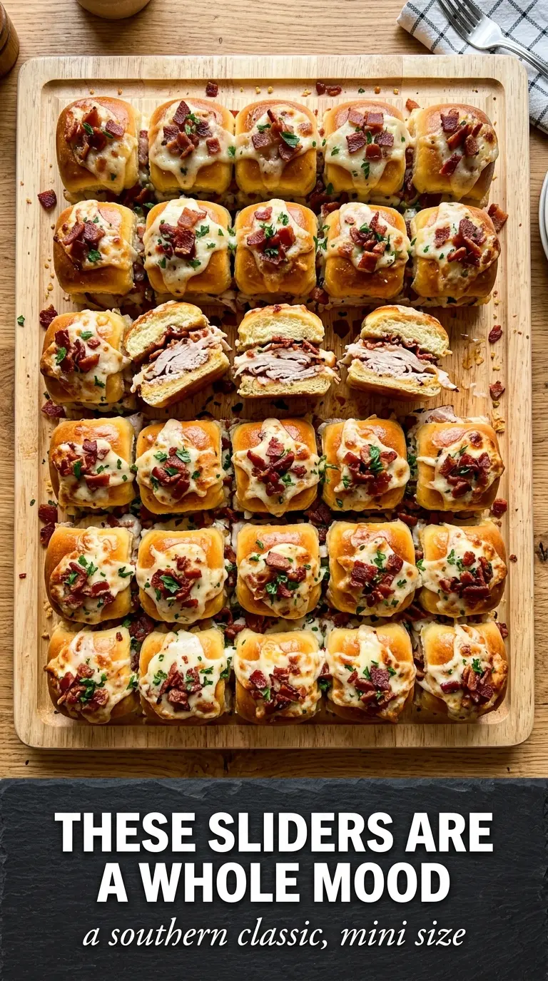 Kentucky Hot Brown Sliders cheesy bacon